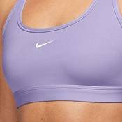 Nike Training Swoosh Dri-Fit light support bra in fireberry pink - ShopStyle