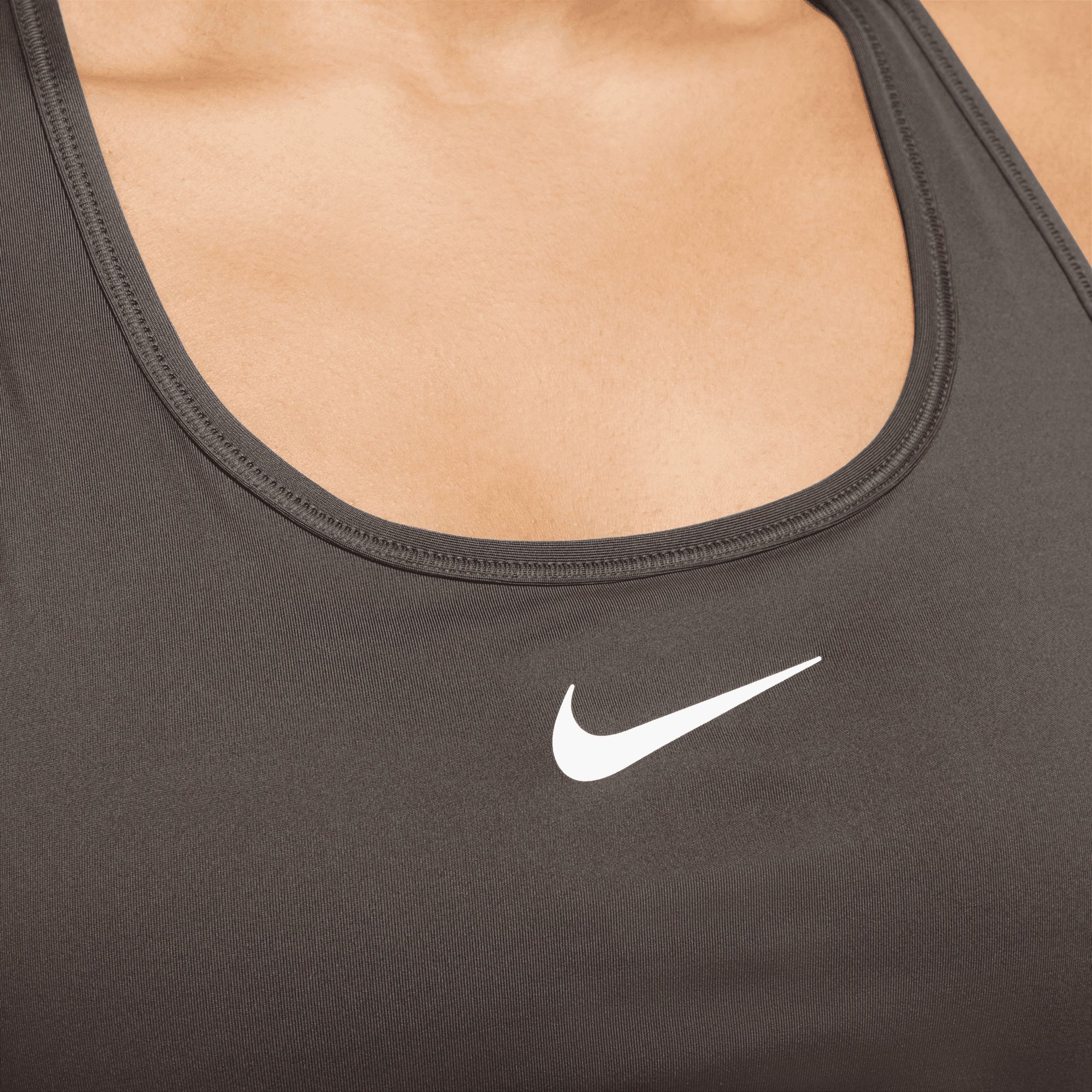 Nike Swoosh Dri-FIT Women's Sports Bra - Medium Ash/White