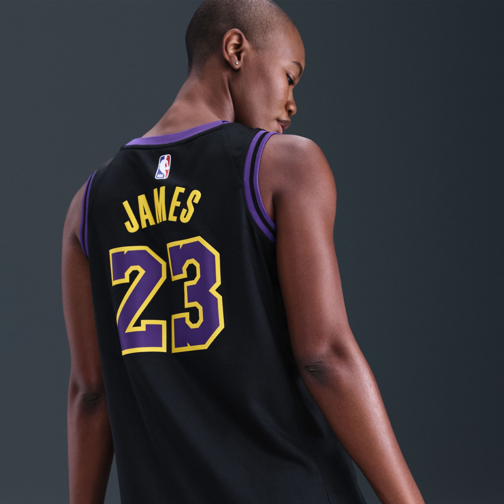 Nike Adult 2025-26 City Edition Los Angeles Lakers LeBron James #23 Swingman Jersey product image