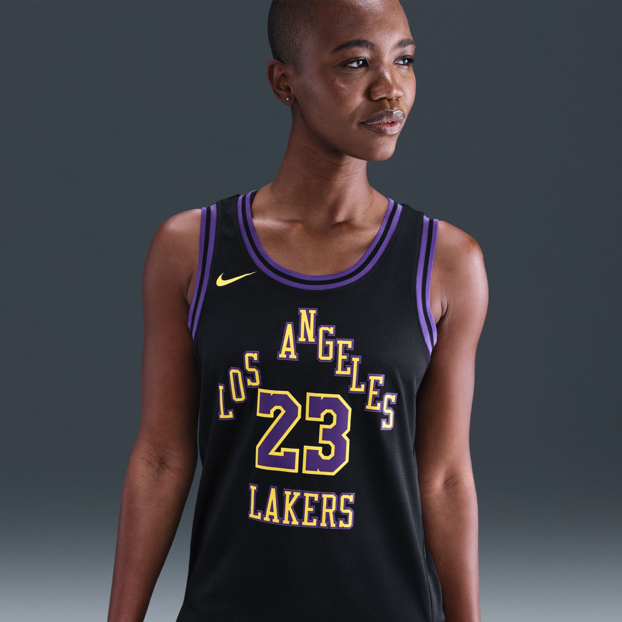 Nike Adult 2025-26 City Edition Los Angeles Lakers LeBron James #23 Swingman Jersey product image