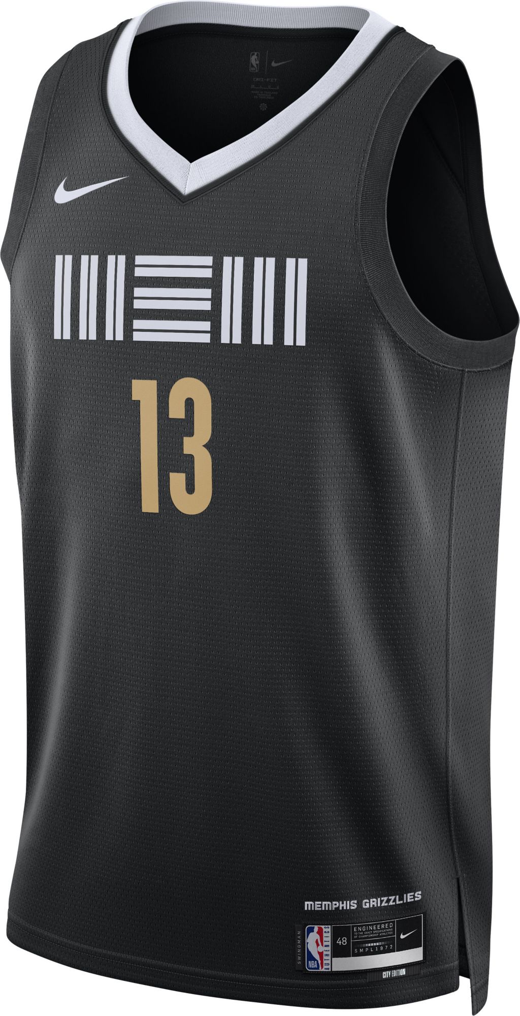 Nike Men's 2023-24 City Edition Memphis Grizzlies Jaren Jackson Jr. #13 Black Swingman Jersey