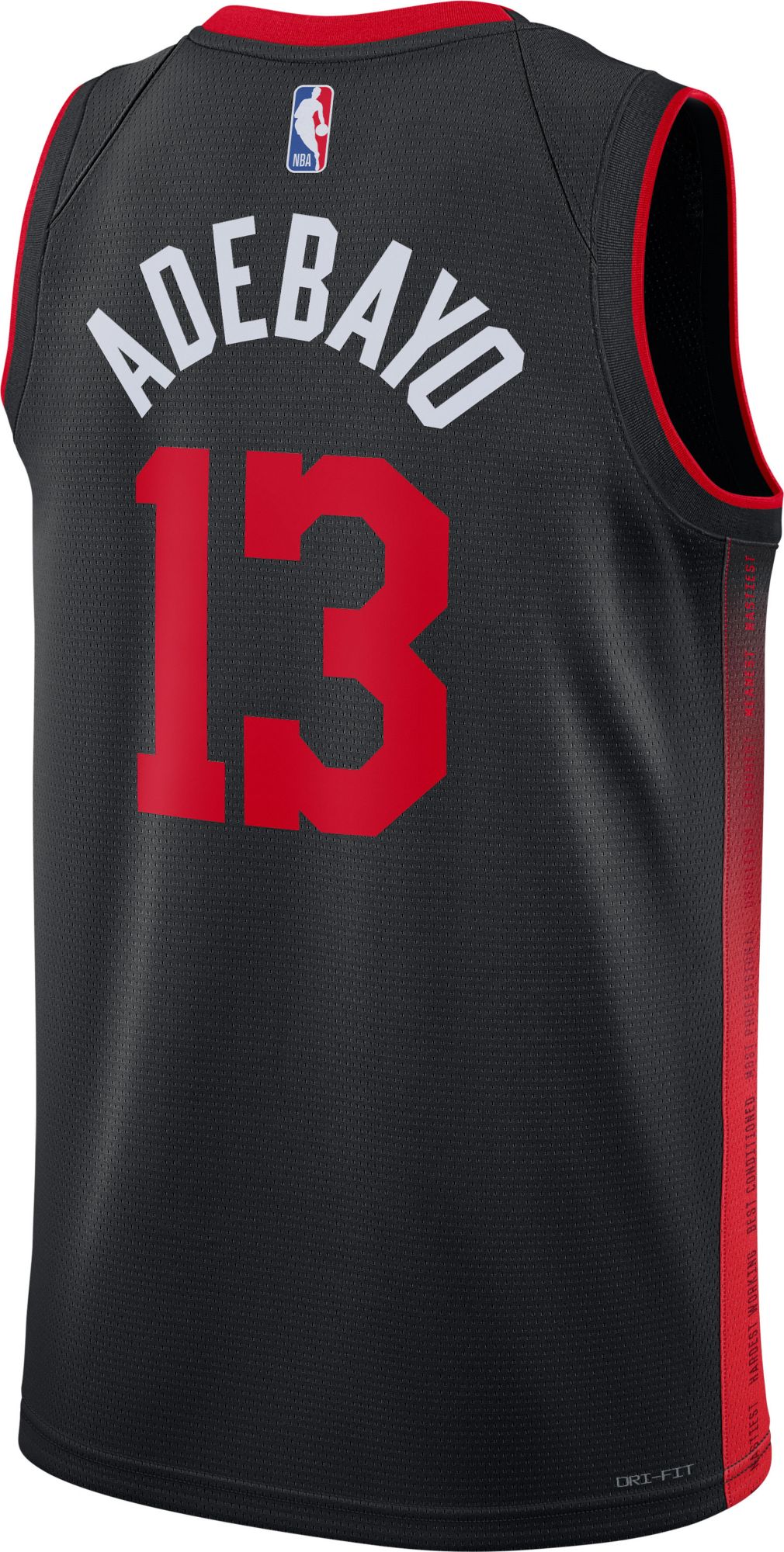 Nike Men's 2023-24 City Edition Miami Heat Bam Adebayo #13 Black Swingman Jersey