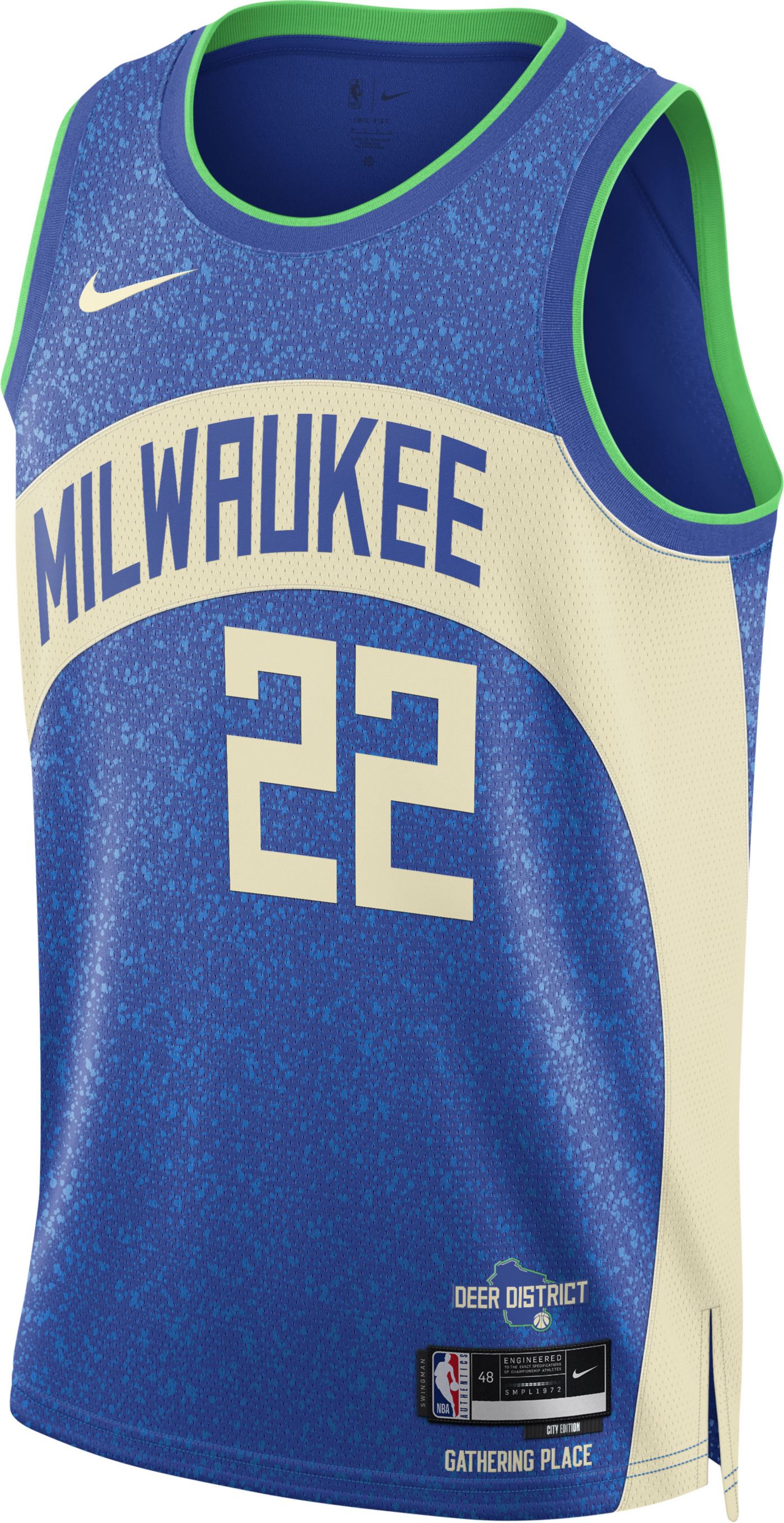 Nike Adult 2023 24 City Edition Milwaukee Bucks Khris Middleton 22 Jersey Dick s Sporting Goods