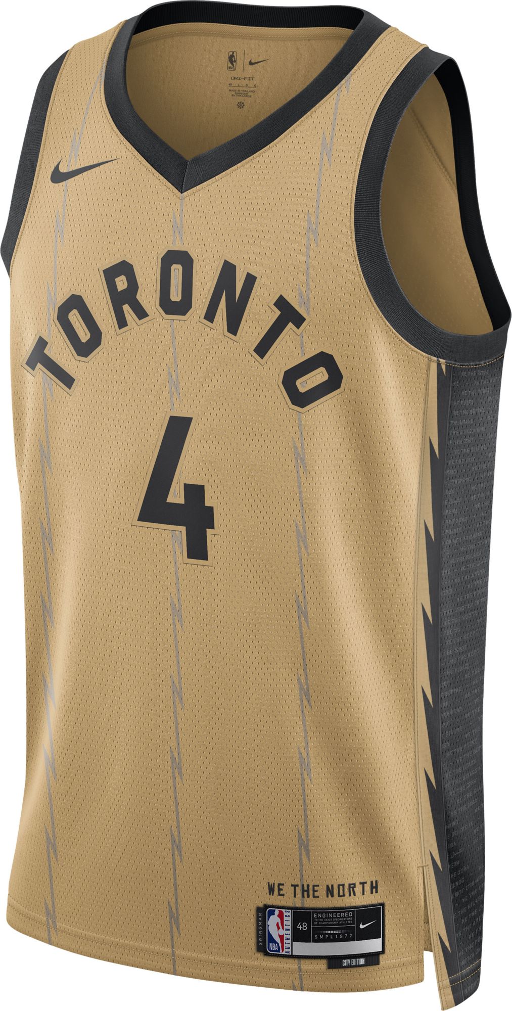 Nike Men s 2023 24 City Edition Toronto Raptors Scottie Barnes 4 Gold Swingman Jersey Dick s Sporting Goods in Tustin CA