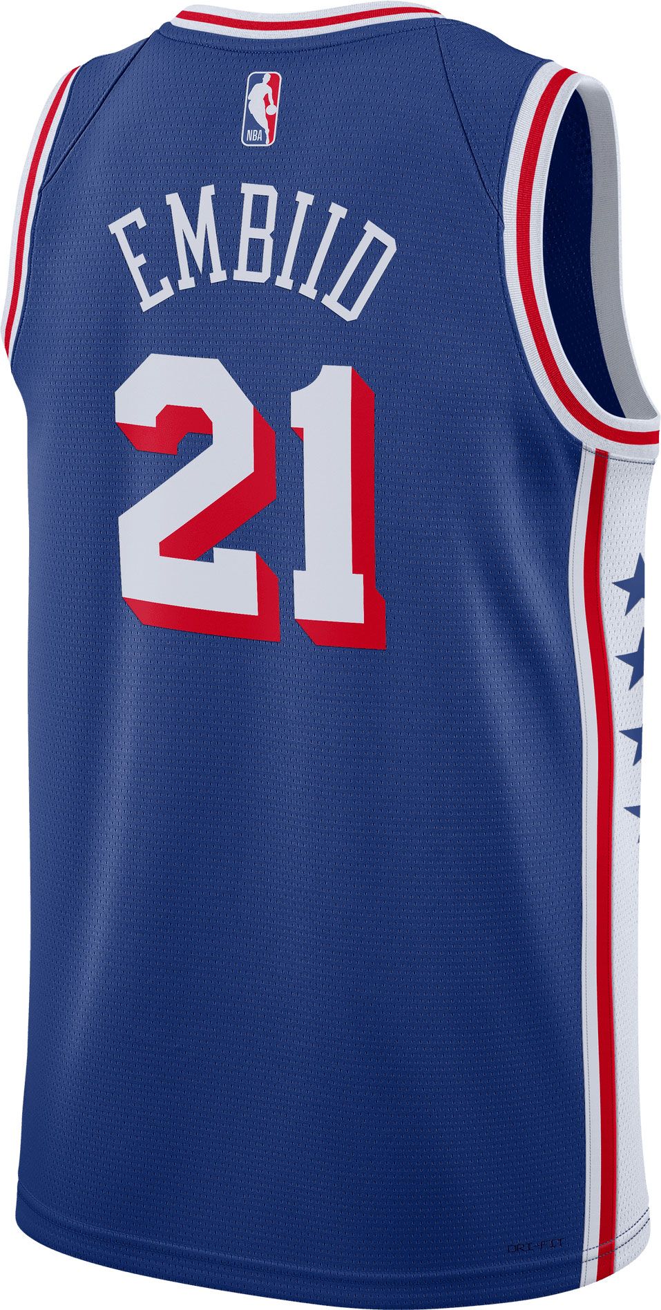 Nike Men's Philadelphia 76ers Joel Embiid #21 Blue Dri-FIT Swingman Jersey