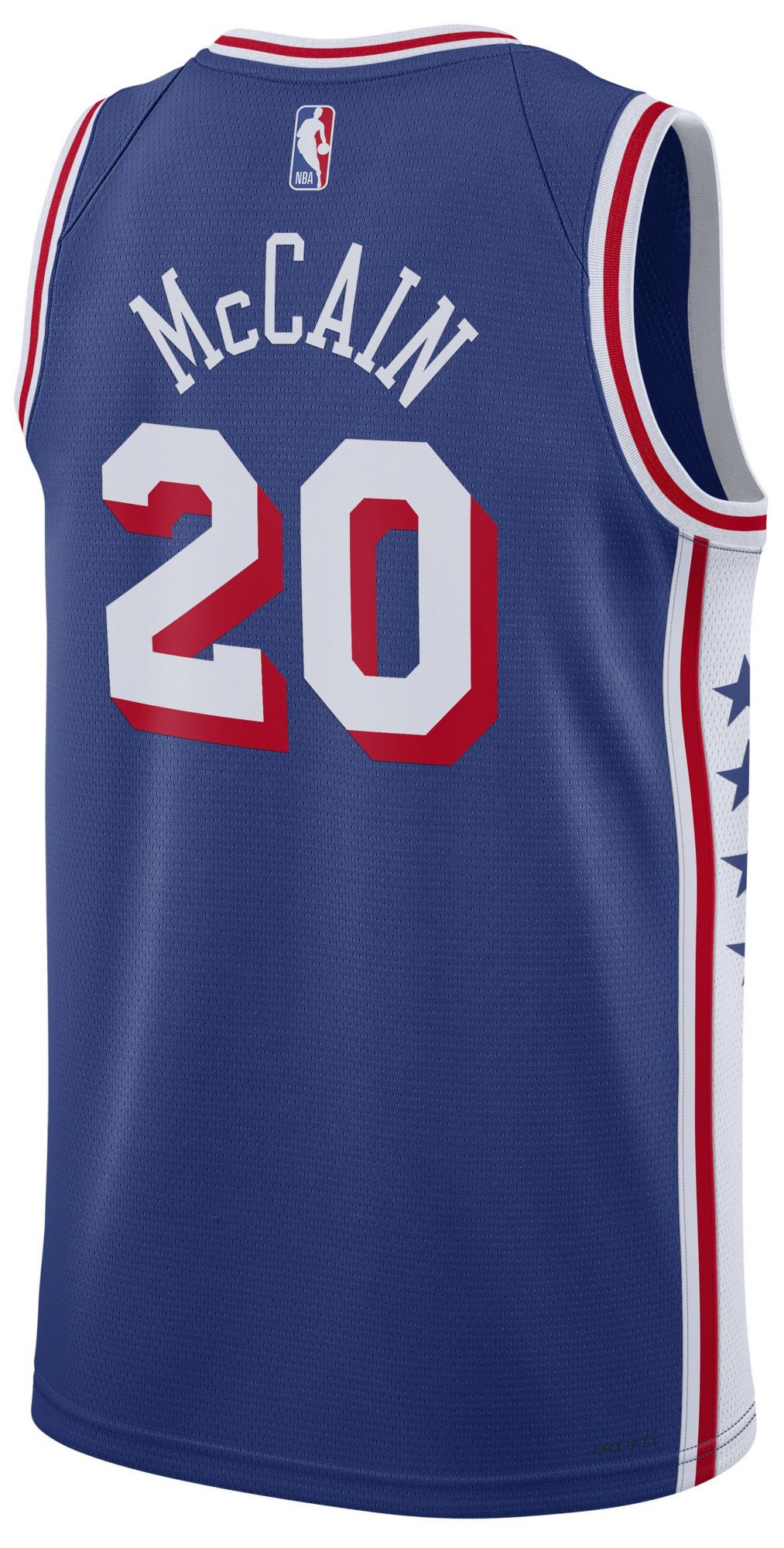 Nike Men's Philadelphia 76ers Jared McCain #20 Blue Replica Icon Jersey product image