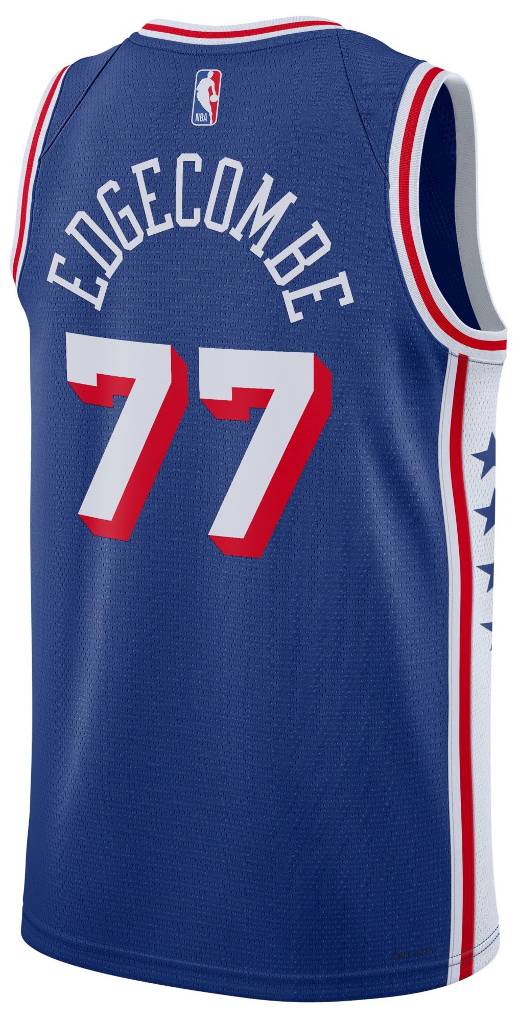 Nike Men's Philadelphia 76ers VJ Edgecombe #77 Blue Swingman Icon Jersey product image