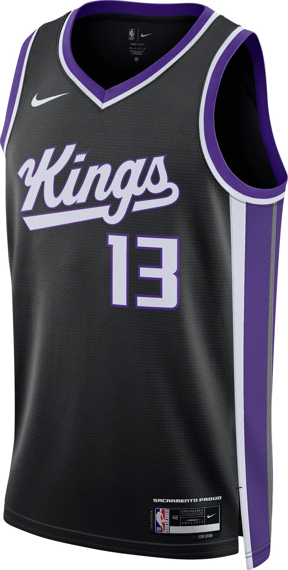 Nike Men's Sacramento Kings Keegan Murray #13 Black Dri-FIT Swingman Jersey