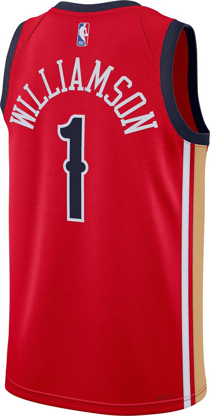 Men's Nike Zion Williamson Red New Orleans Pelicans Swingman Jersey