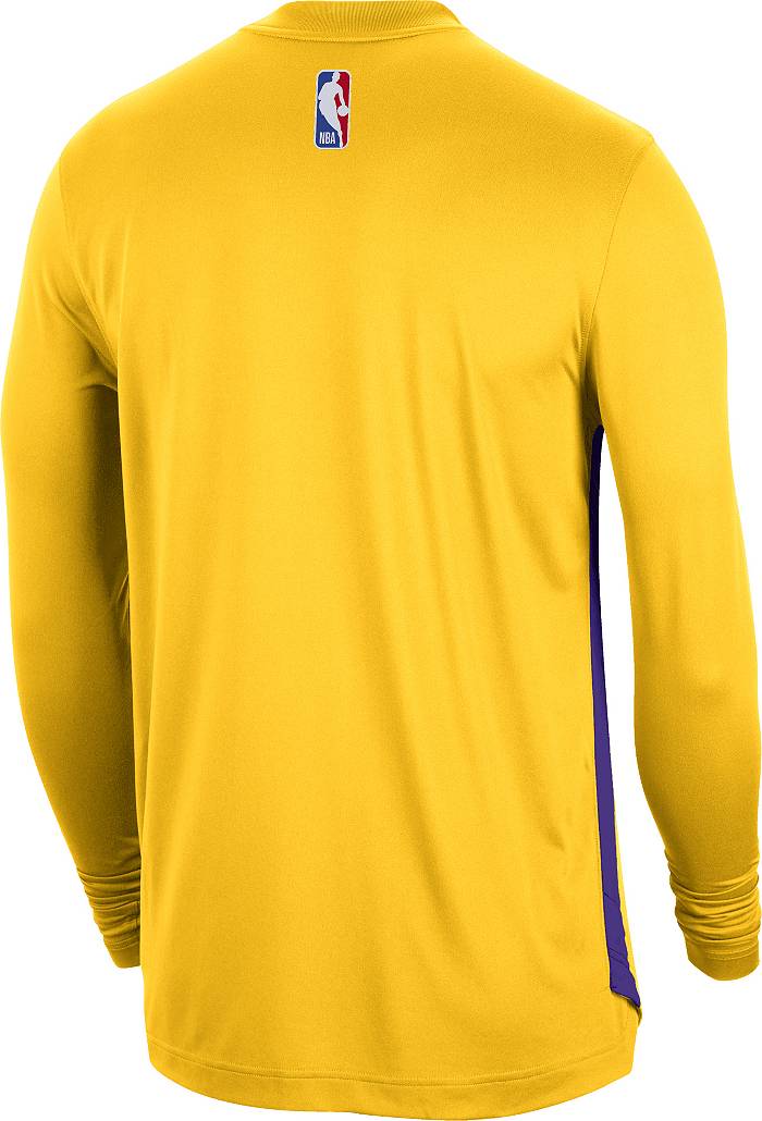 Nike Men's 2022-23 City Edition Los Angeles Lakers Purple Dri-Fit Pregame  Long Sleeve Shirt