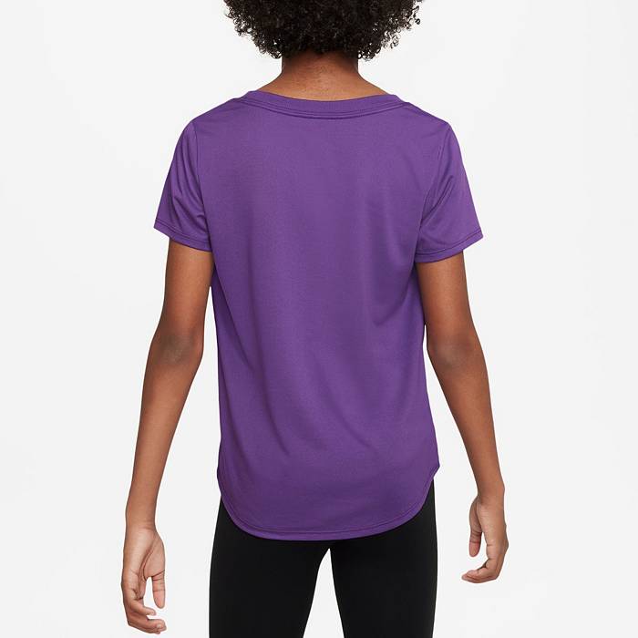 Nike Girls' Legend Scoop Dri-Fit T-Shirt, Large, Rush Fuchsia