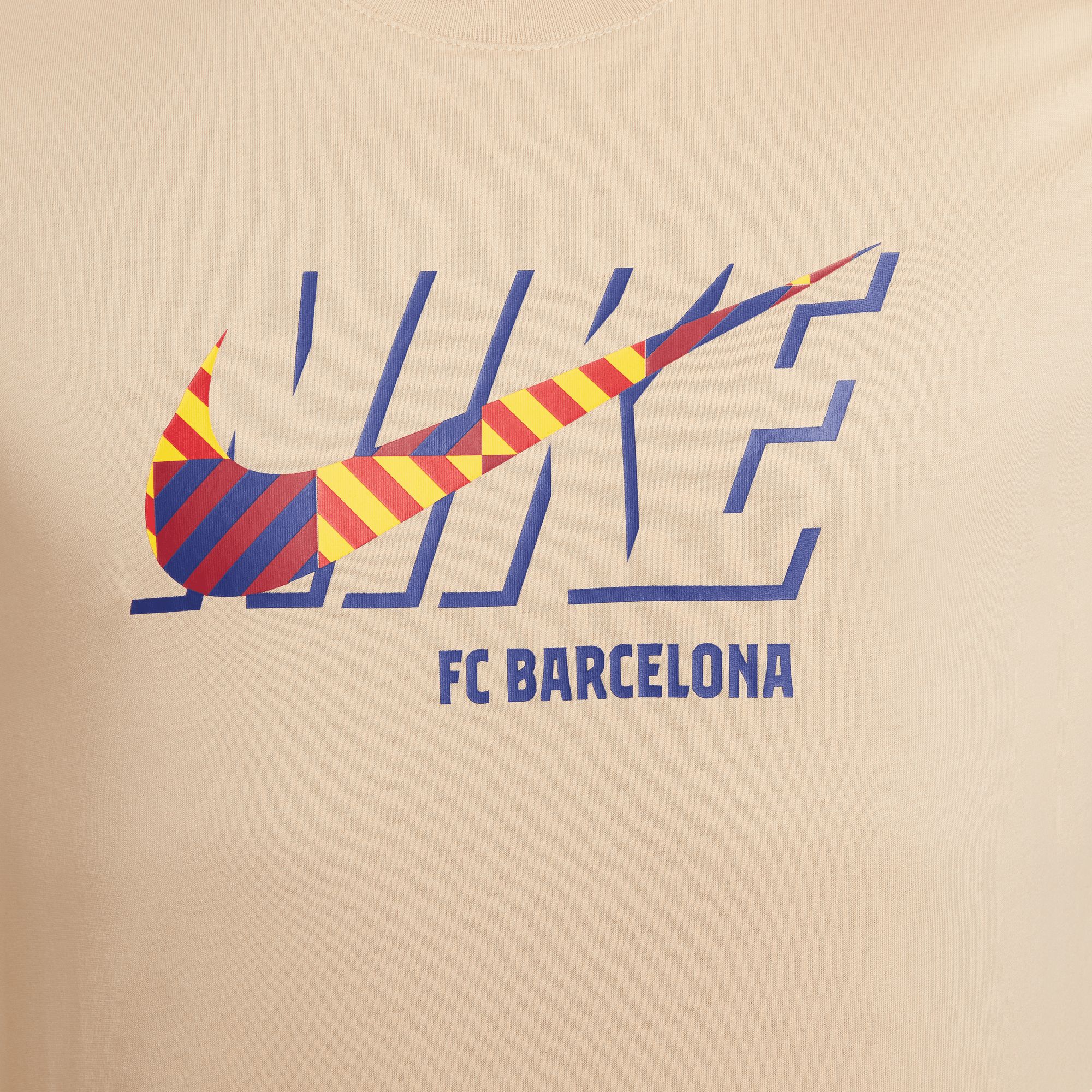 Nike FC Barcelona Swoosh Tan T-Shirt