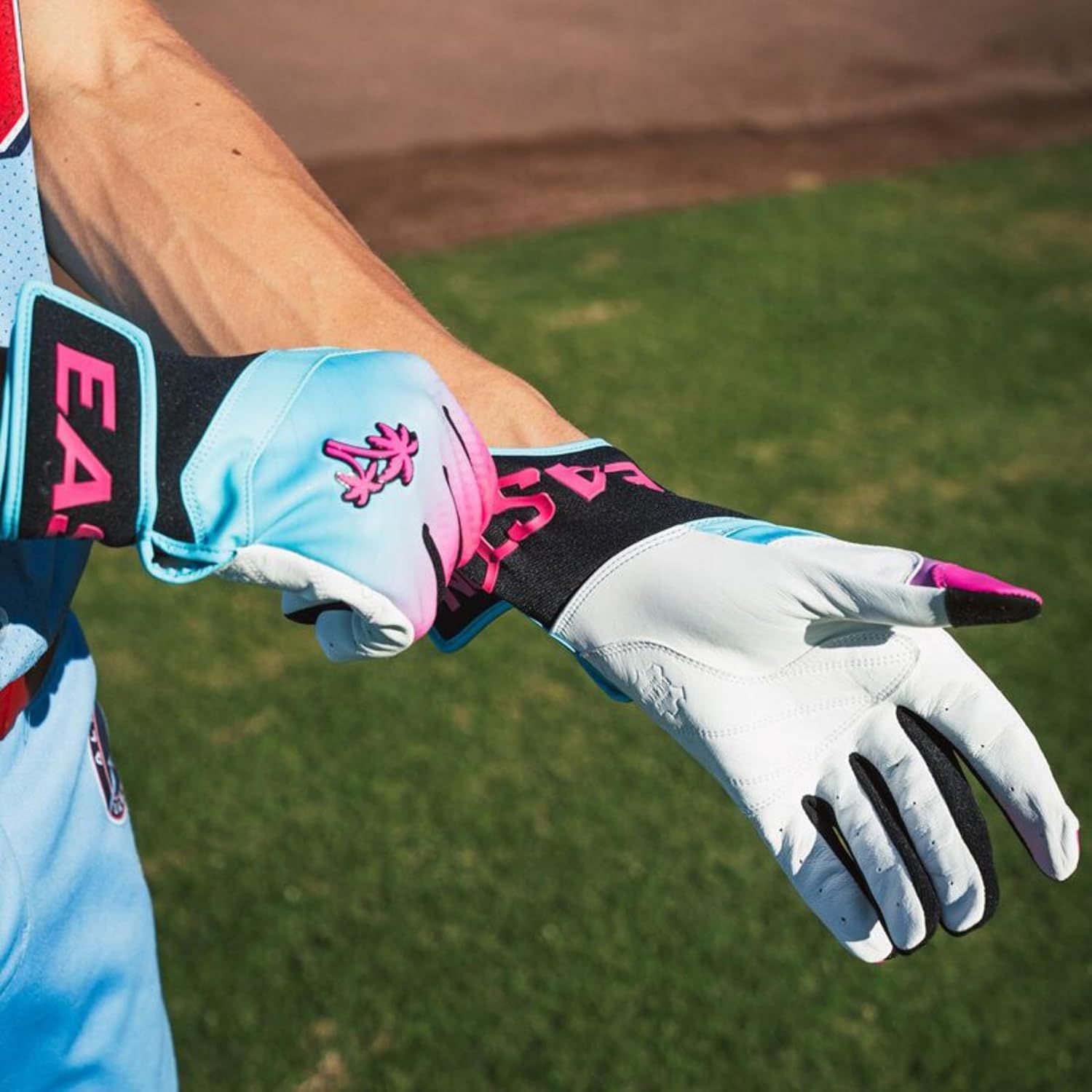 Easton Youth Walk-Off Bubble Gum Batting Gloves product image