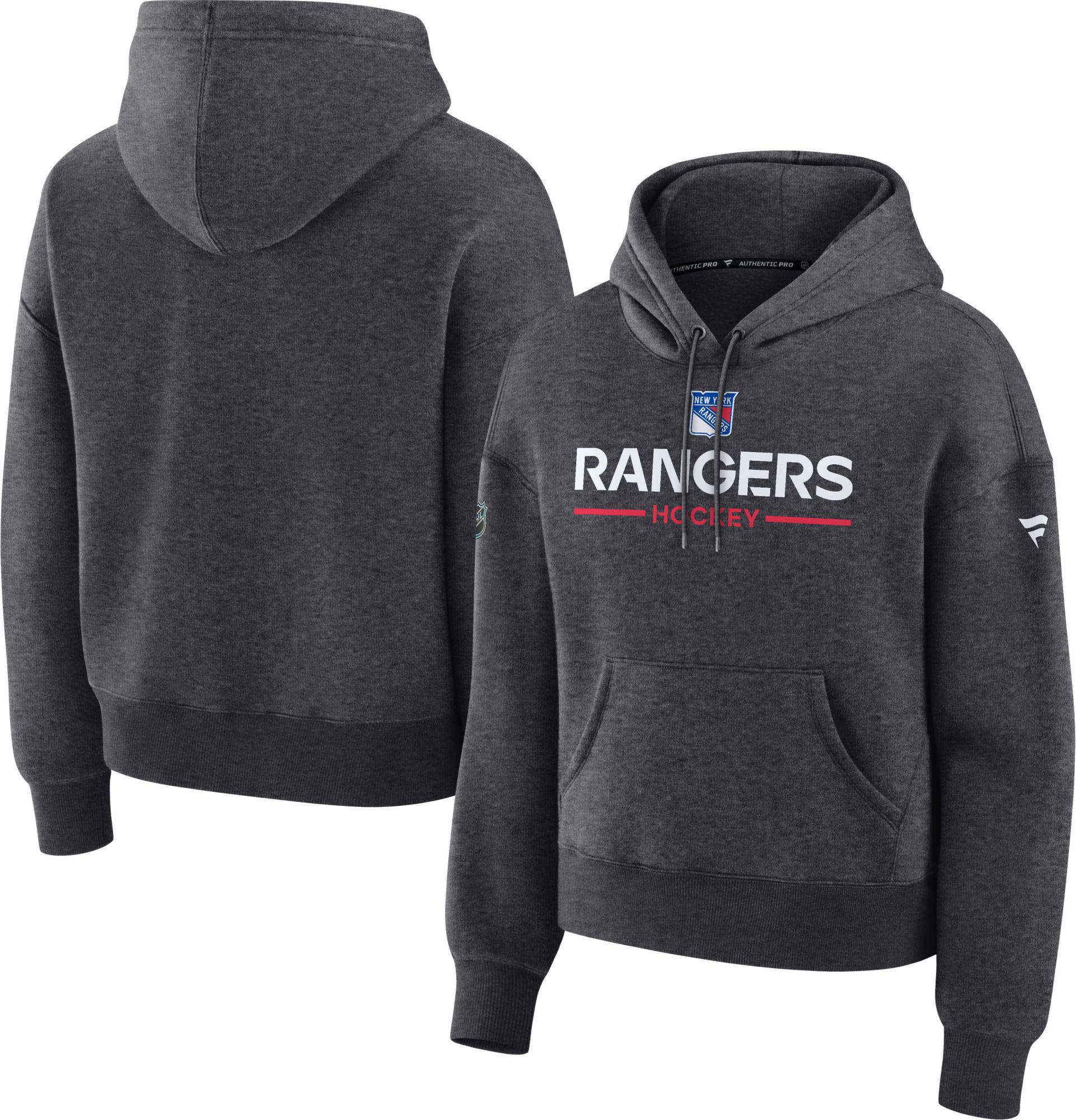 NHL Women's New York Rangers Grey Primary Rink Pullover Hoodie product image
