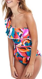 Gottex Women's Sugar and Spice One Shoulder Ruffle One Piece