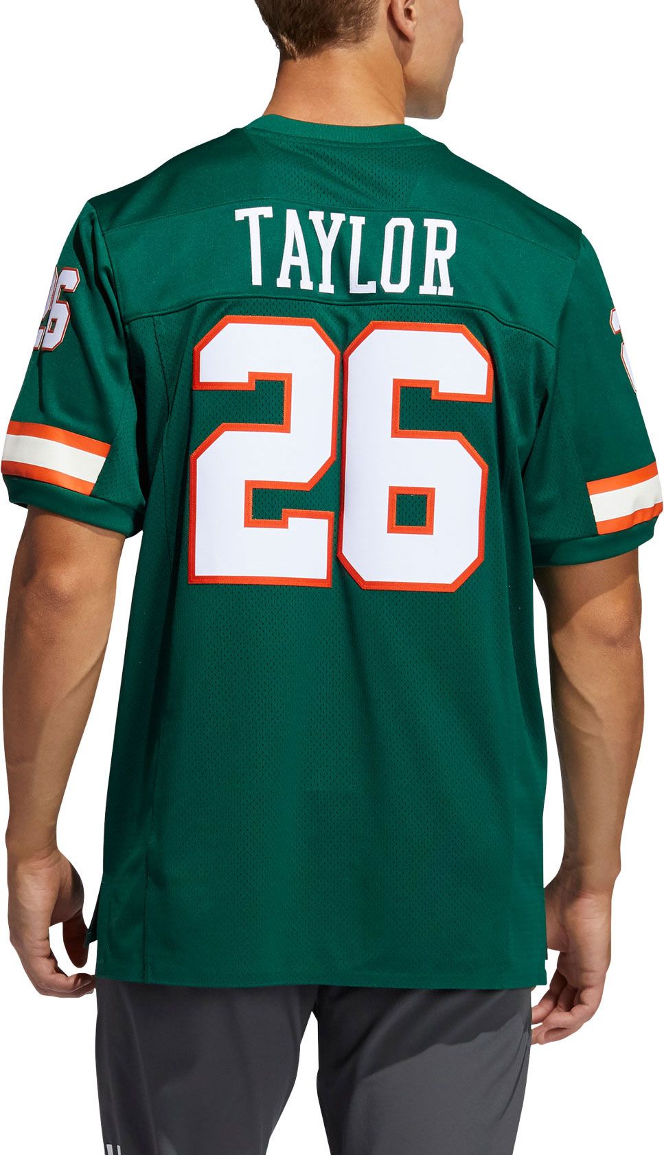 adidas Men's Miami Hurricanes Sean Taylor #26 Green Replica Football Jersey product image