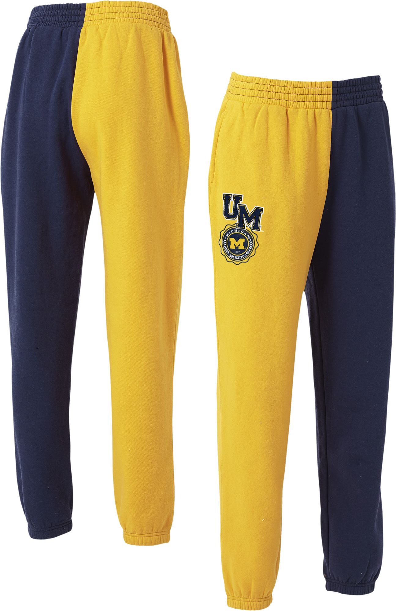 WEAR by Erin Andrews Women's Michigan Wolverines Navy Colorblock Joggers product image
