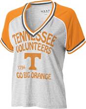 WEAR by Erin Andrews Women's Tennessee Volunteers Grey Raglan Short Sleeve V-Neck T-Shirt product image