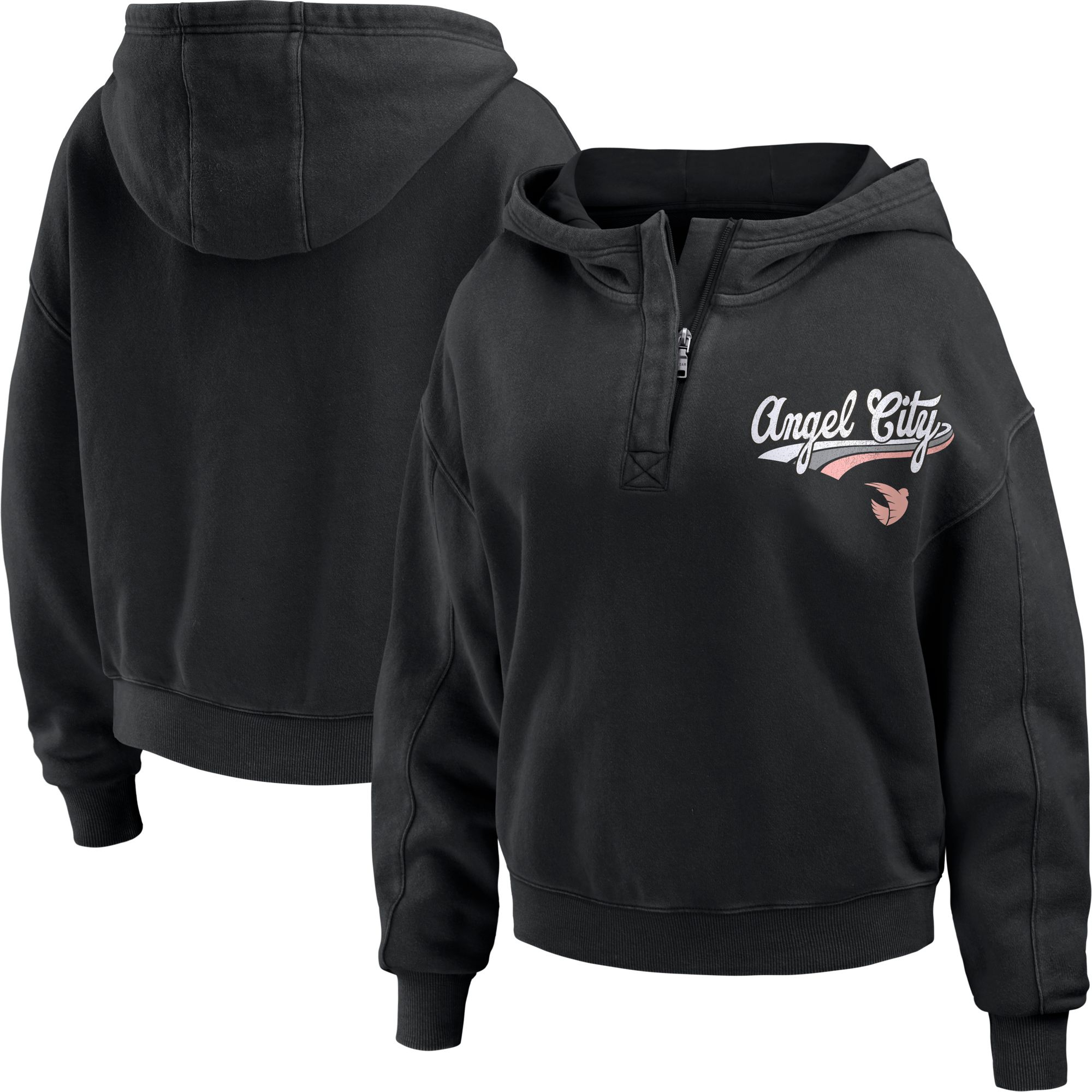 WEAR By Erin Andrews Women's Angel City FC Funnel Neck Black Pullover Hoodie product image