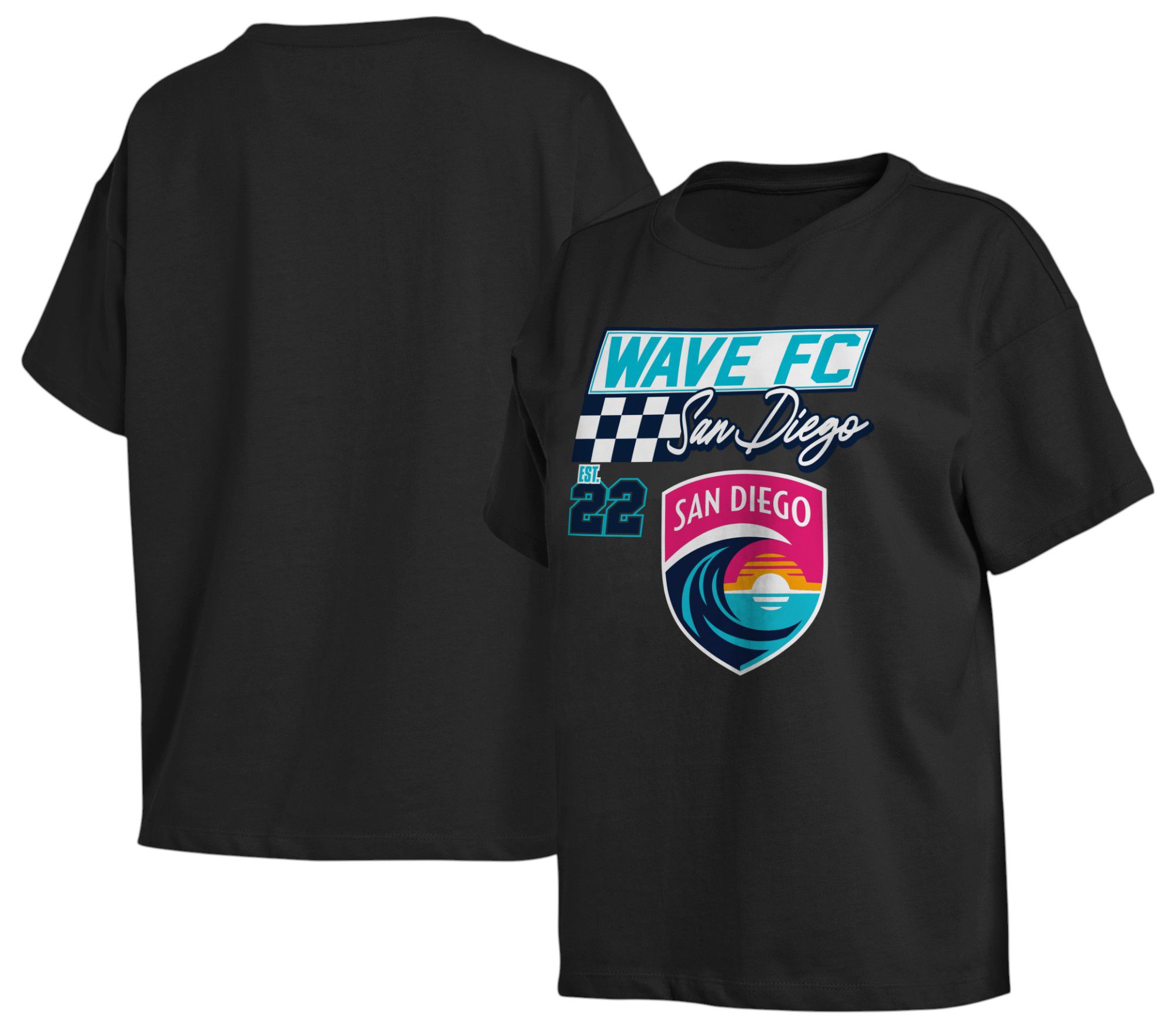 WEAR by Erin Andrews Women's San Diego Wave FC Vintage Racing Grey T-Shirt product image