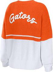 WEAR by Erin Andrews Women's Florida Gators Orange/White Colorblock Sweater product image