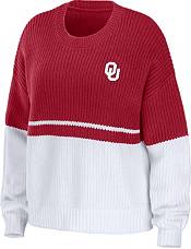 WEAR by Erin Andrews Women's Oklahoma Sooners Crimson/White Colorblock Sweater product image