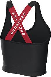 WEAR by Erin Andrews Women's Ohio State Buckeyes Black Cropped Performance Tank product image