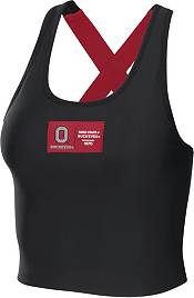 WEAR by Erin Andrews Women's Ohio State Buckeyes Black Cropped Performance Tank product image