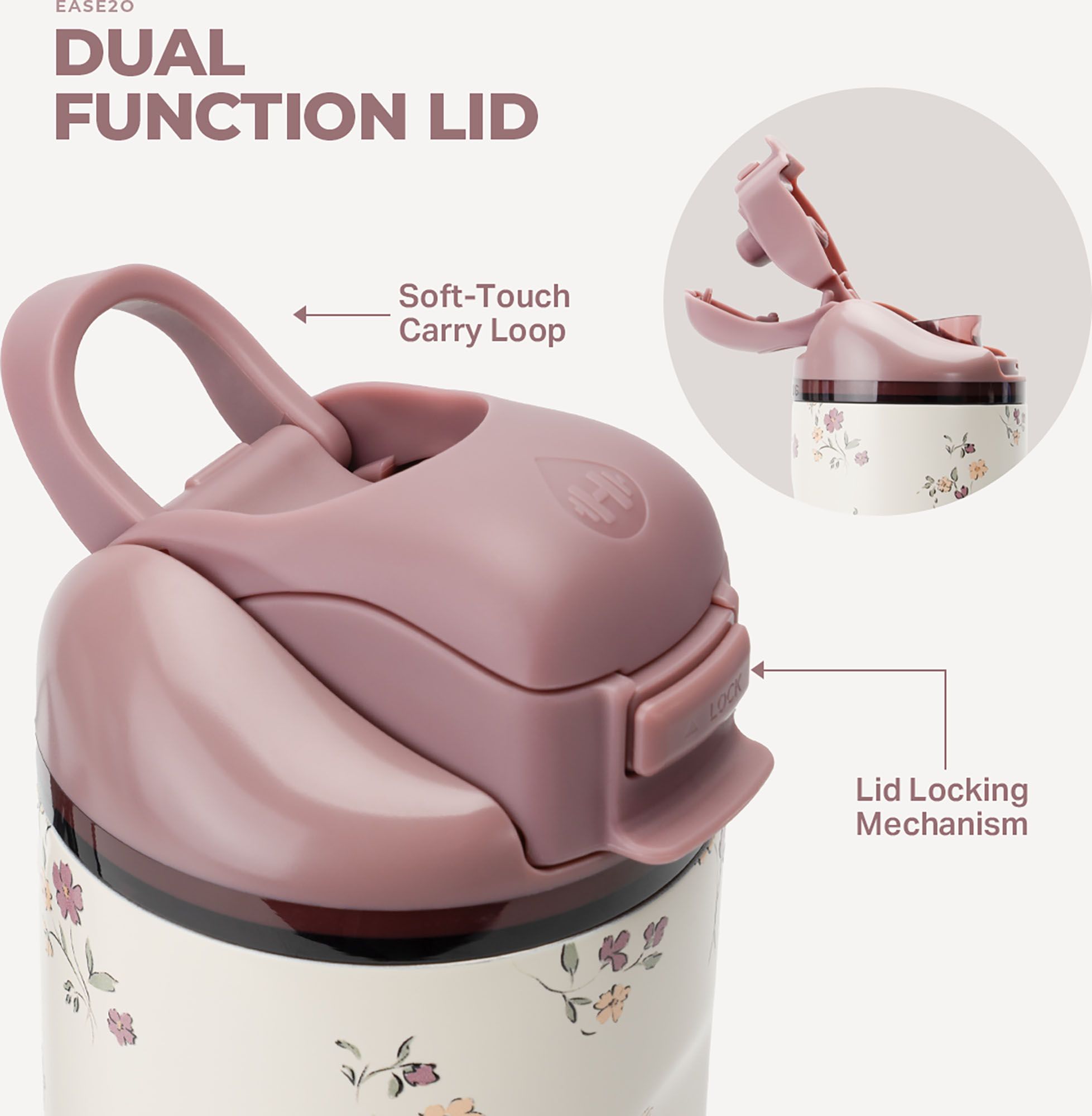 HYDROJUG 24 oz. Ease2o Bottle - Flora product image