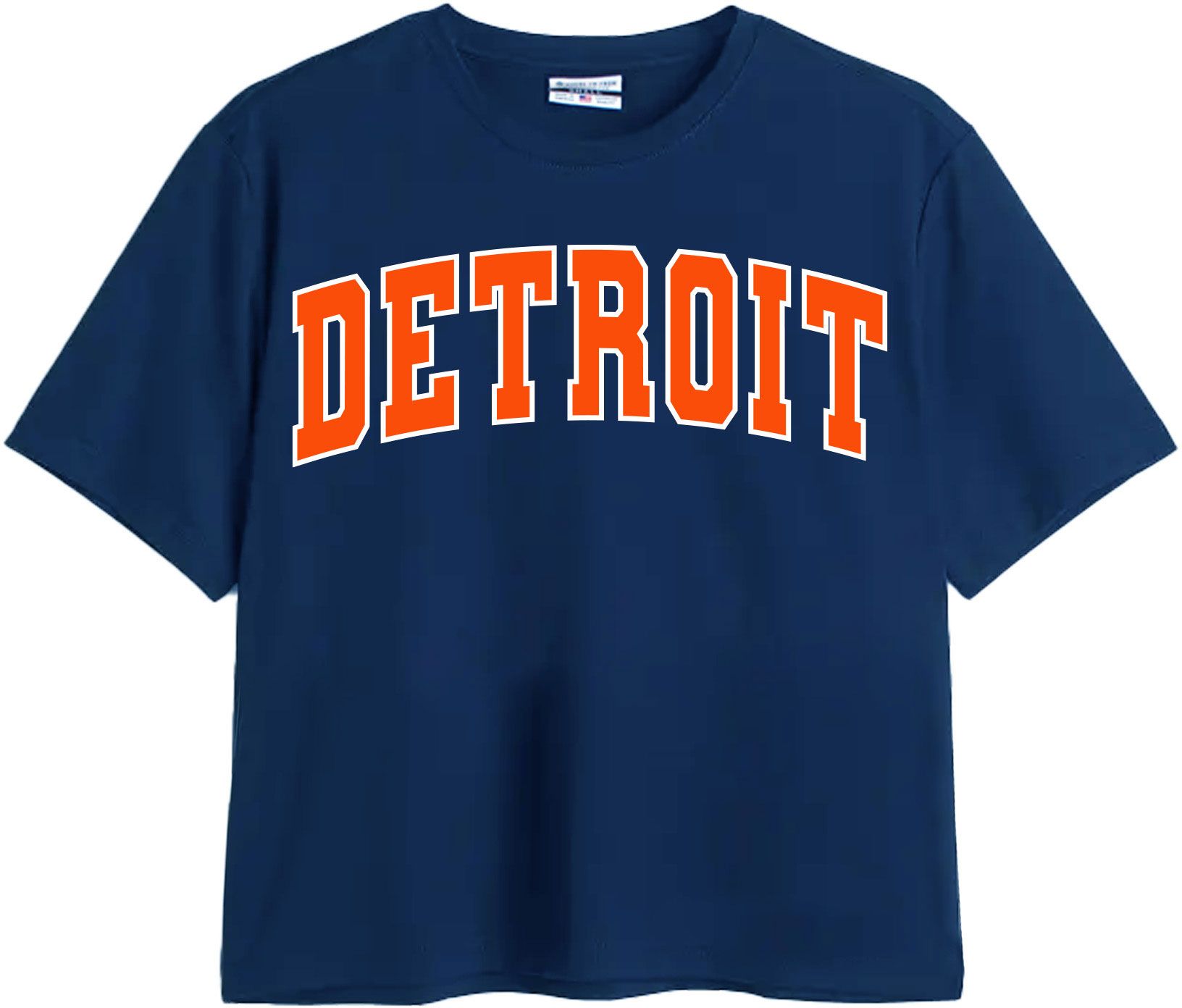 Where I'm From Women's Detroit Navy 2 Hit Easy Baseball T-Shirt product image