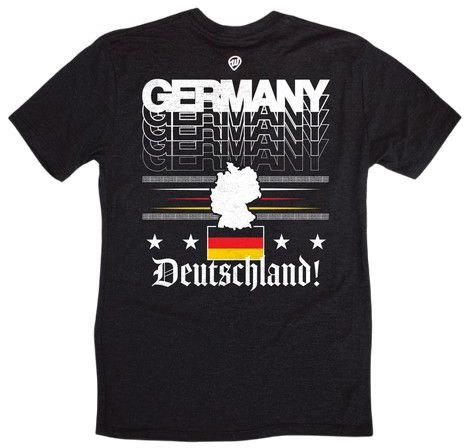 Where I'm From Adult Germany Black 2 Hit T-Shirt product image