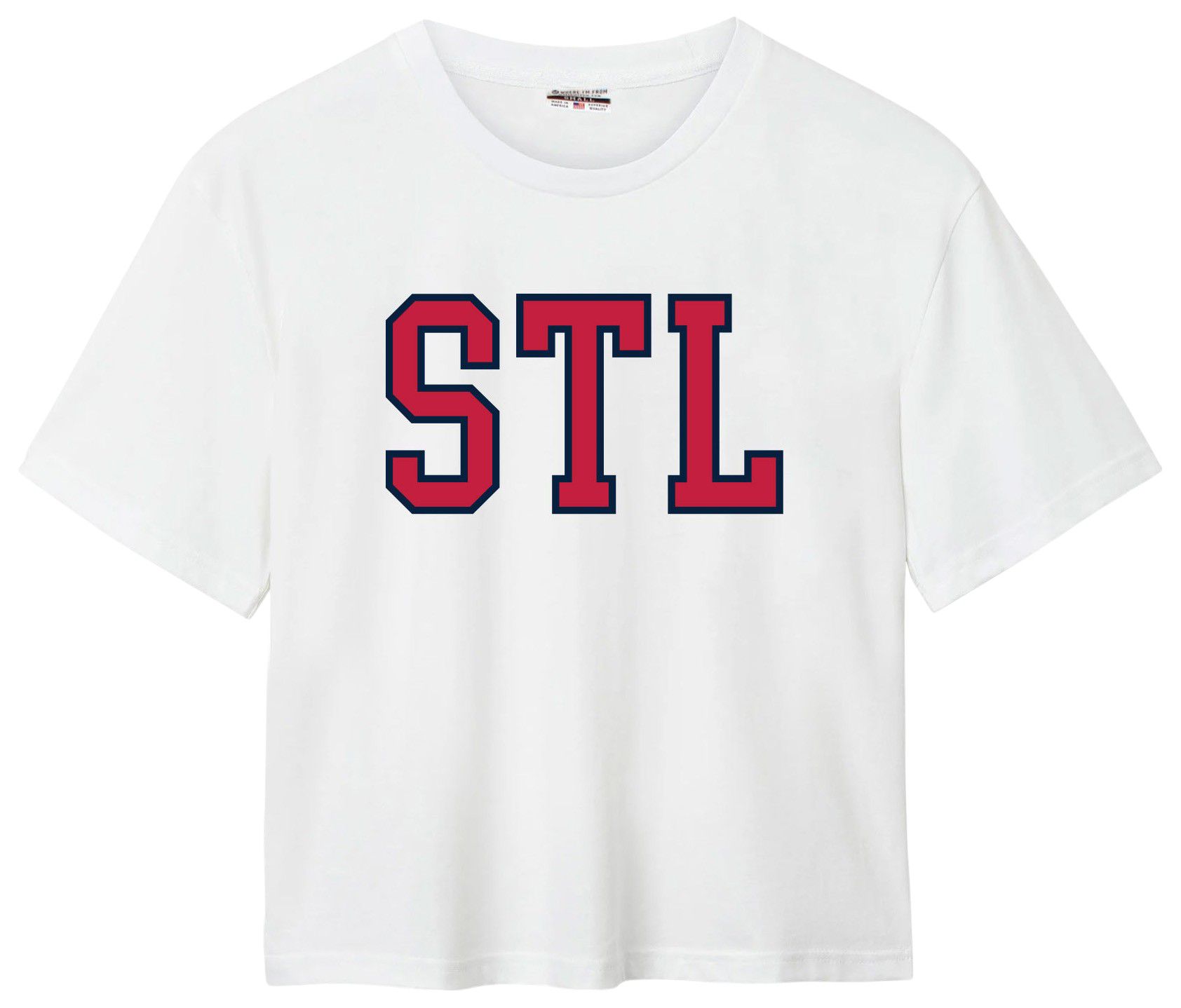Where I'm From Women's St. Louis White 2Sided Easy T-Shirt product image