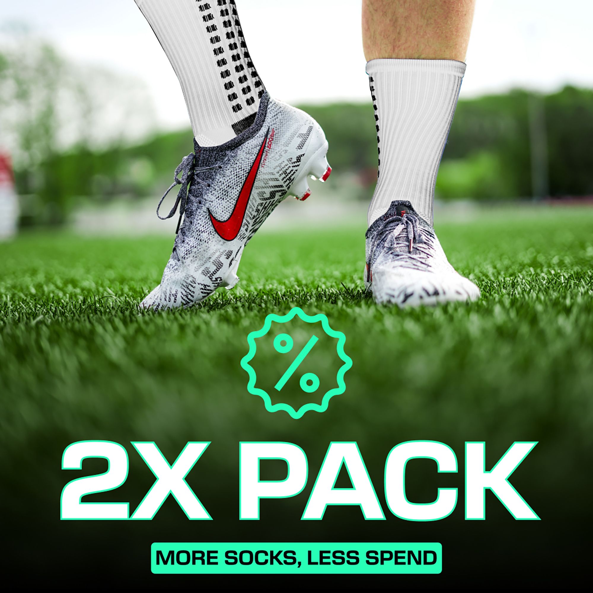 LUX Anti Slip Soccer Calf Socks - 2 Pack product image