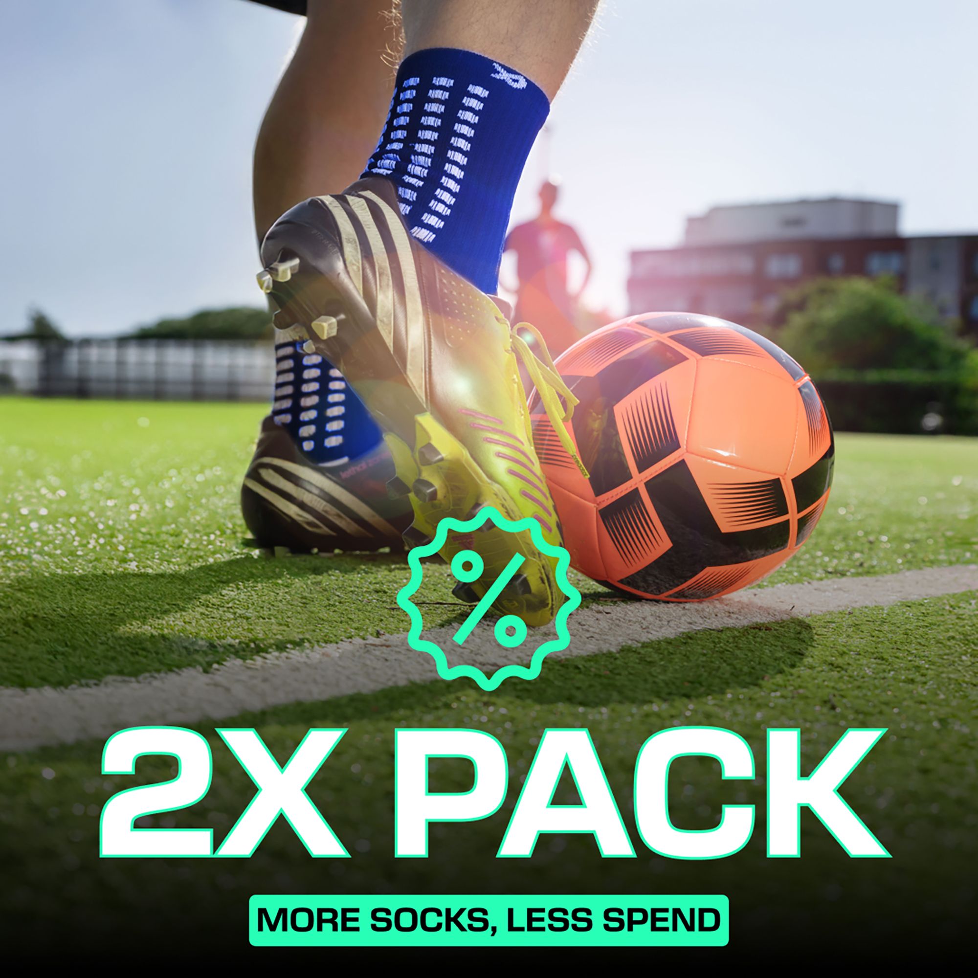 Lux Anti Slip Soccer Calf Socks - 2 Pack product image