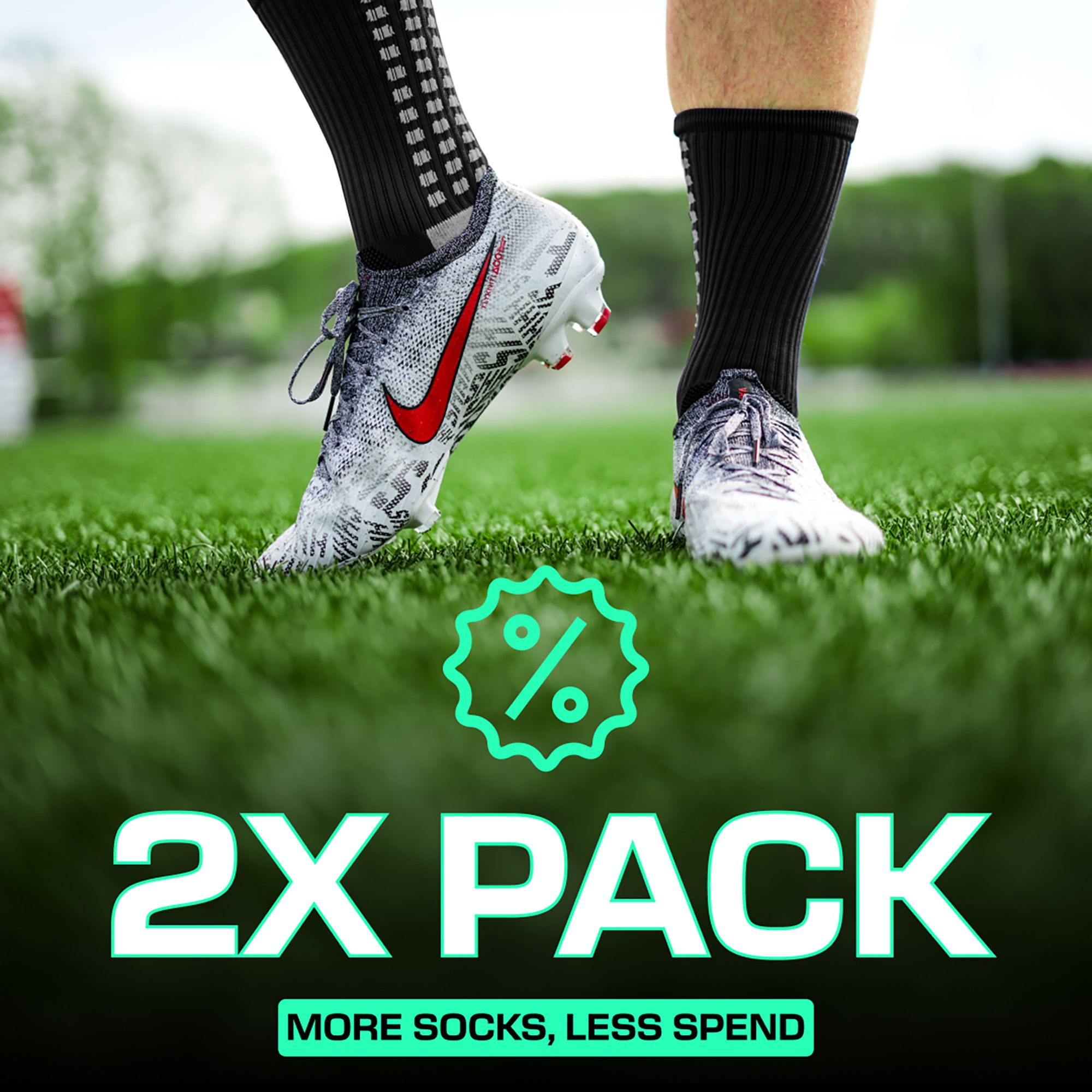 LUX Anti Slip Soccer Calf Socks - 2 Pack product image