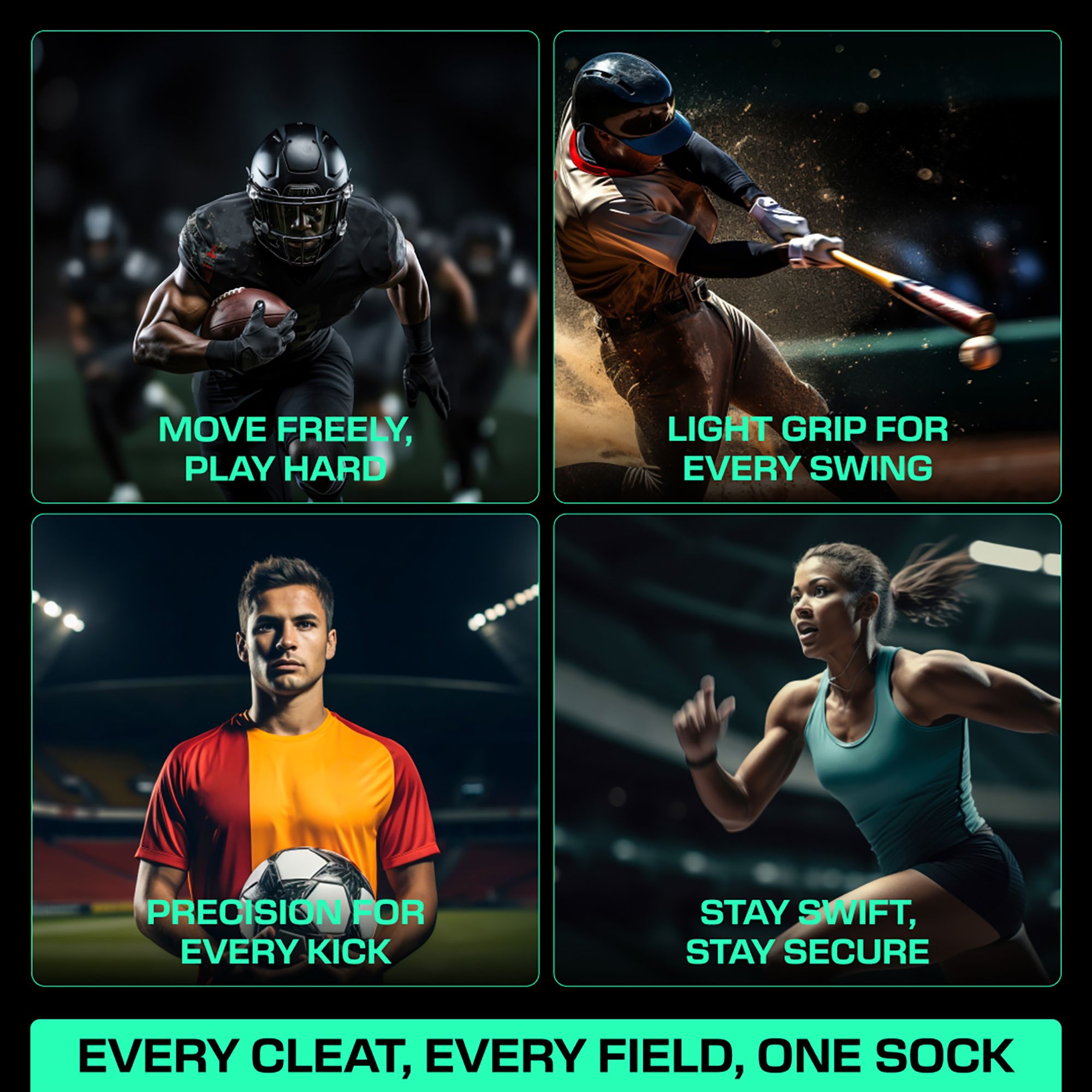 LUX Performance Grip Cleat Calf Socks - 2 Pack product image