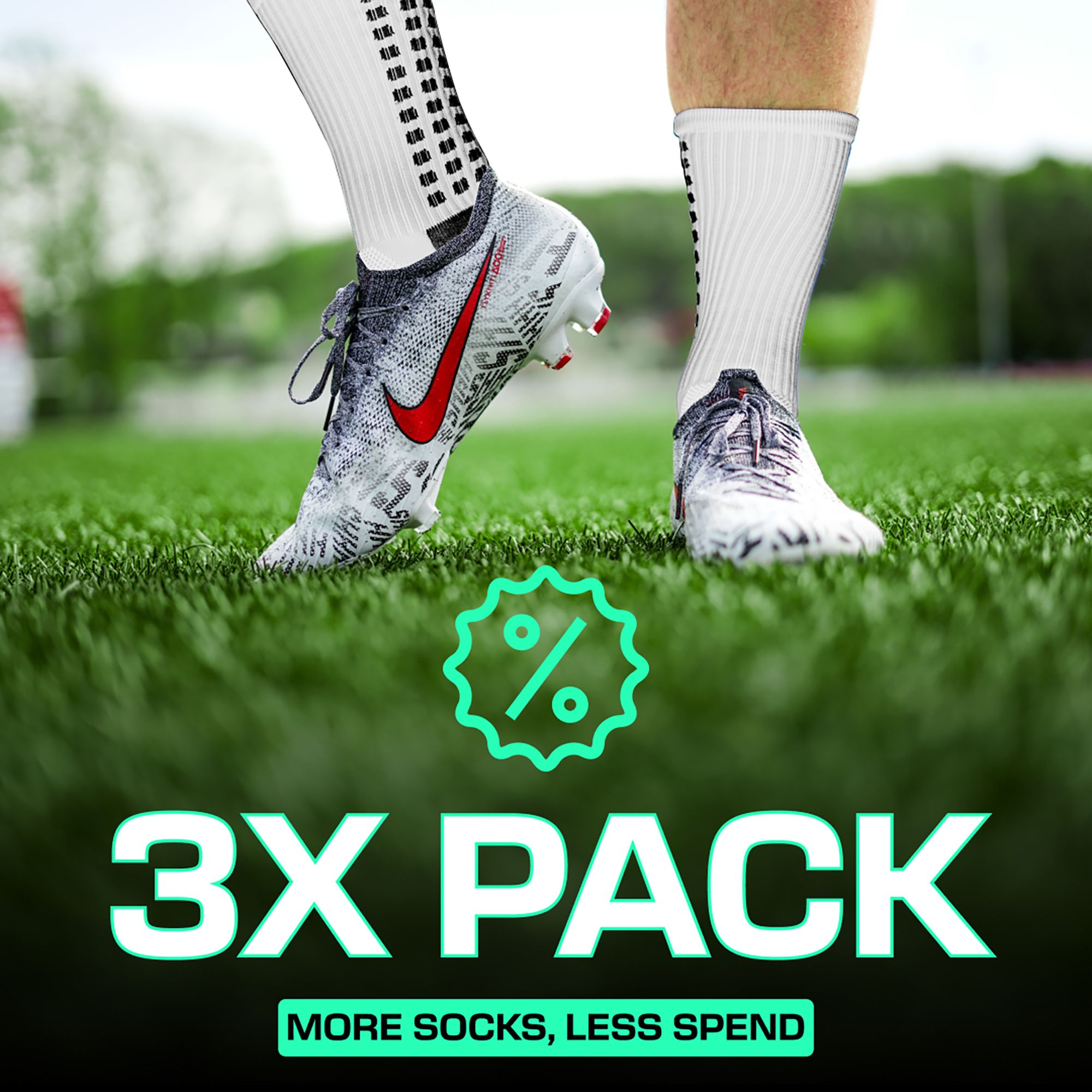 LUX Anti Slip Soccer Calf Socks - 3 Pack product image