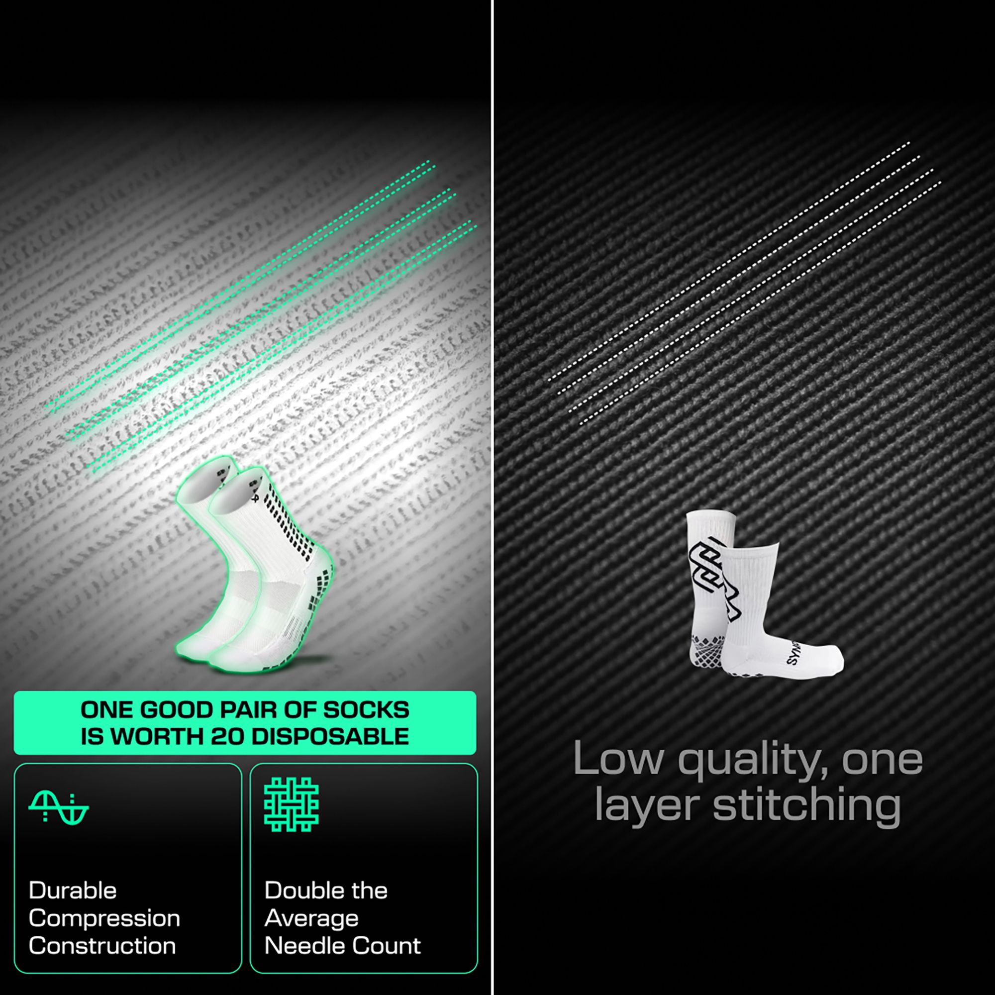 LUX Anti Slip Soccer Calf Socks - 3 Pack product image