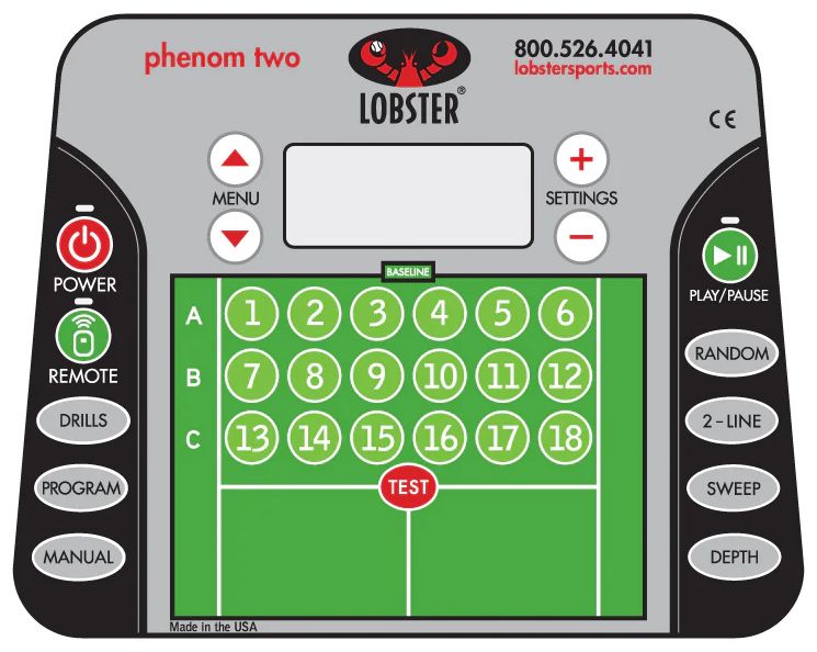 Lobster Sports phenom two Electric Tennis Ball Machine product image