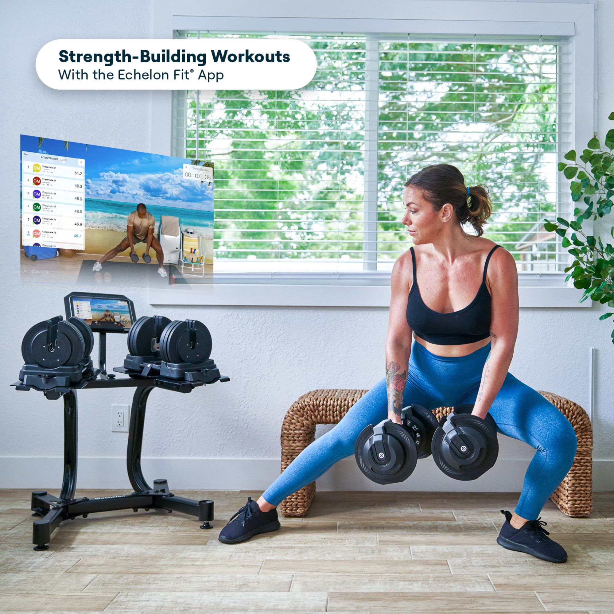 Echelon Adjustable Dumbbells & Stand product image