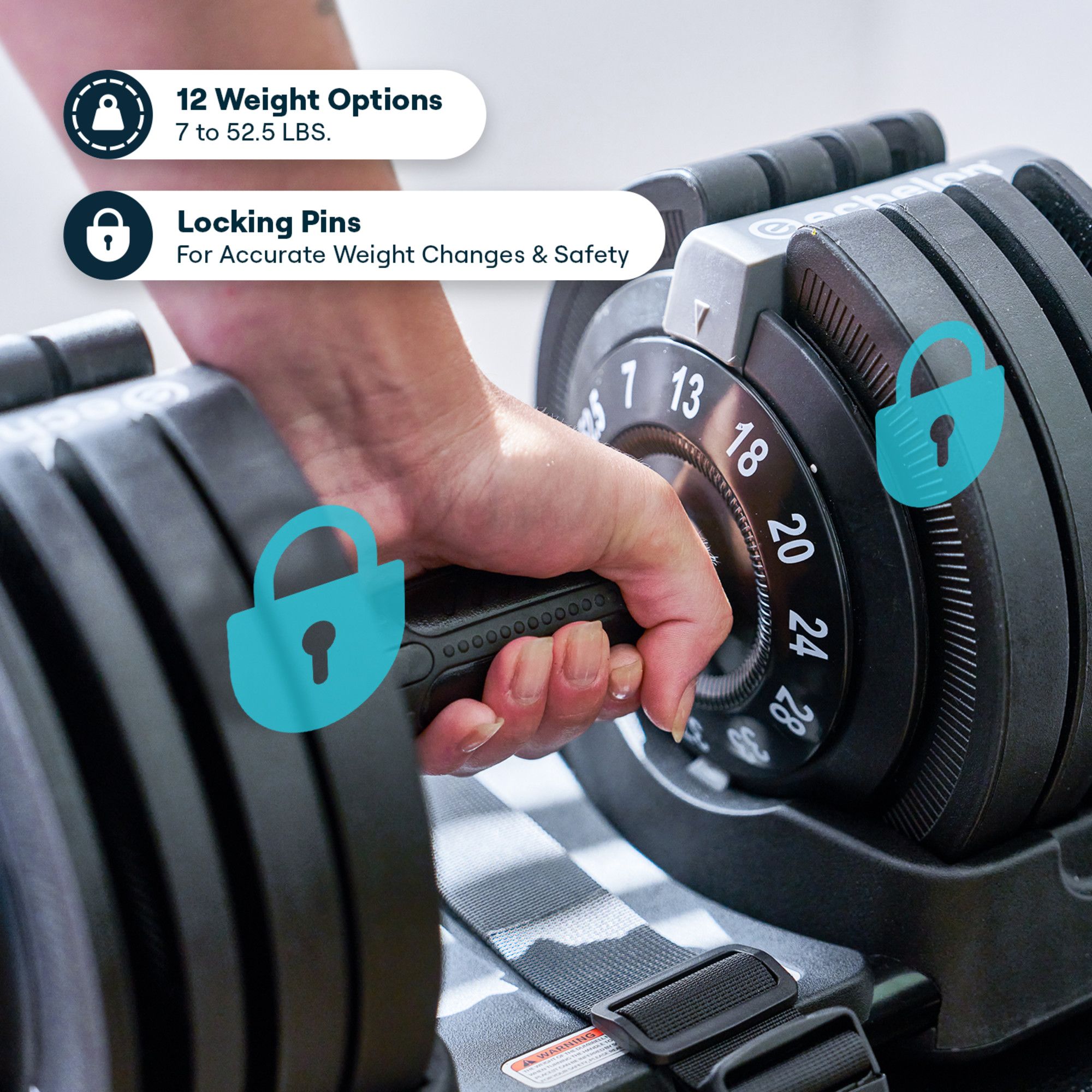 Echelon Adjustable Dumbbells & Stand product image