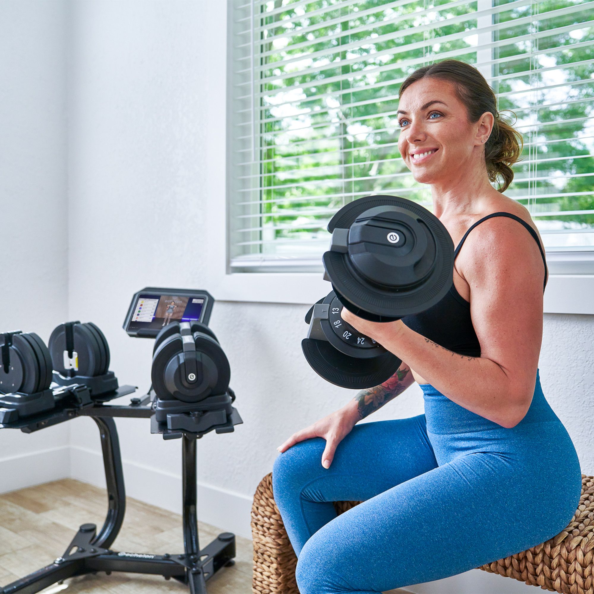 Echelon Adjustable Dumbbells & Stand product image