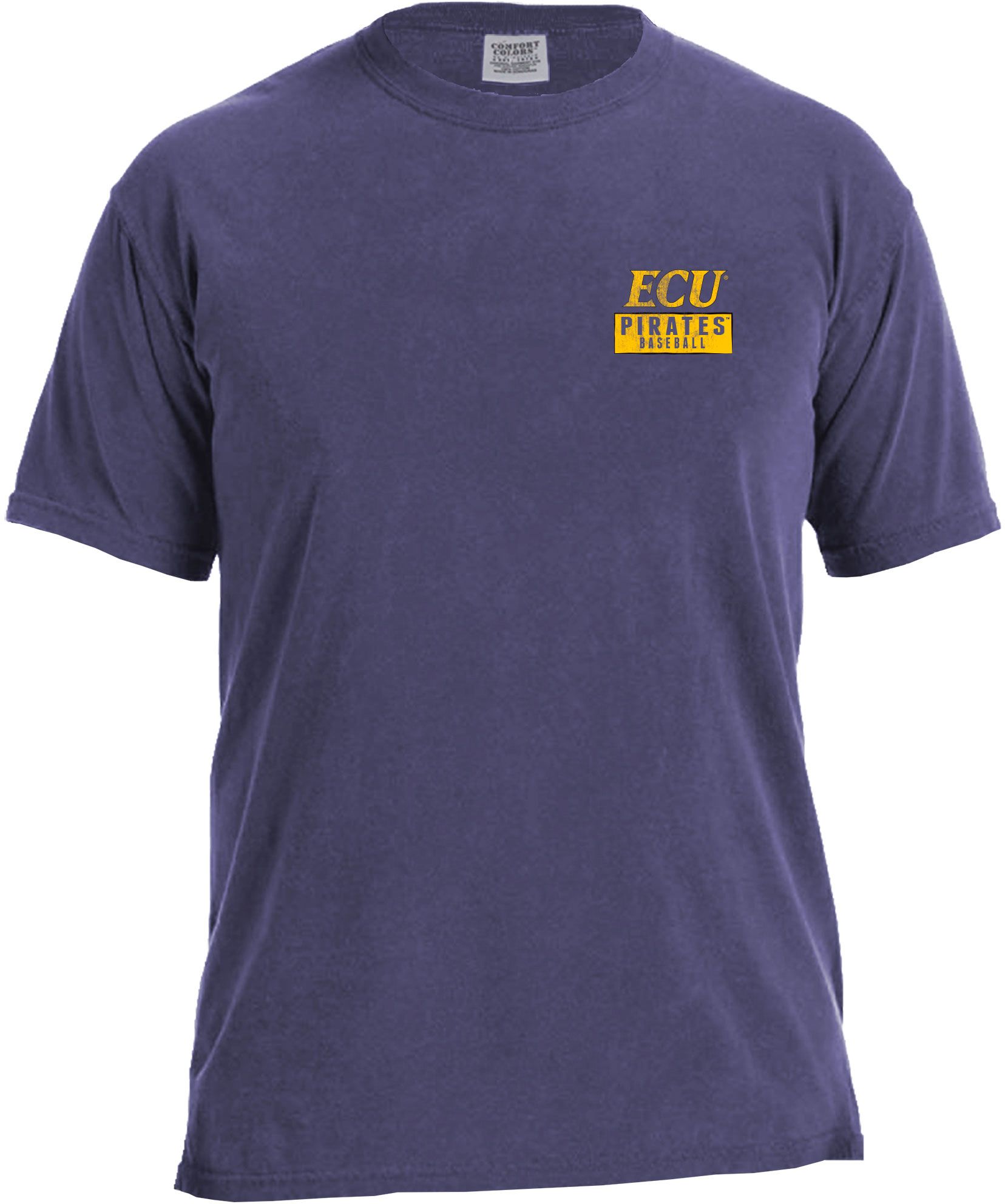 Image One Men's East Carolina Pirates Purple Baseball Flag T-Shirt product image