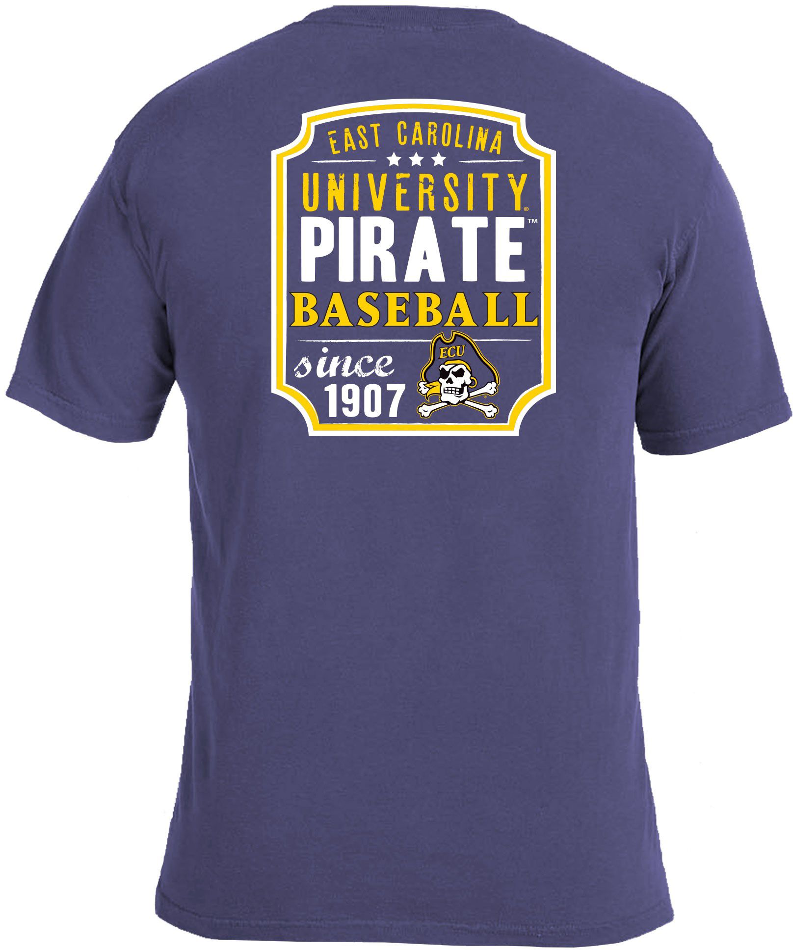 Image One Men's East Carolina Pirates Purple Pocket T-Shirt