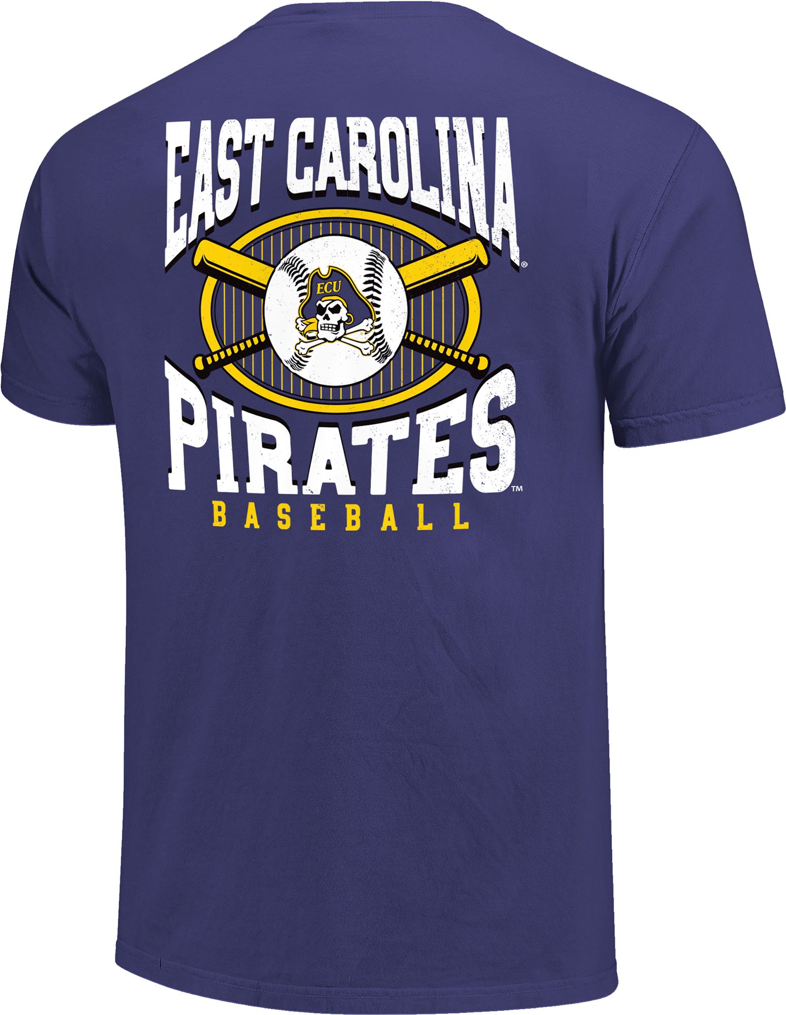 Image One Men's East Carolina Pirates Purple Baseball Pin T-Shirt product image