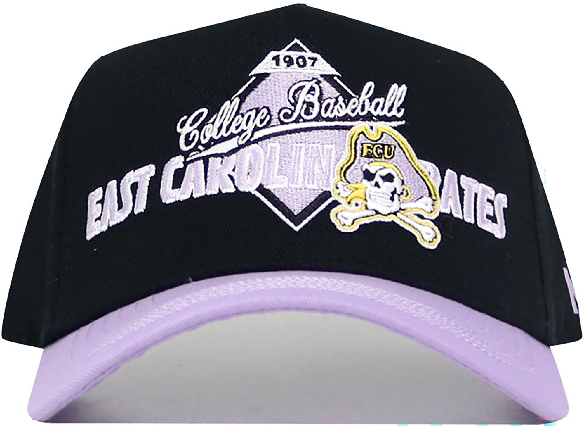 No Rivals Adult East Carolina Pirates Black and Purple Dugout Snapback product image