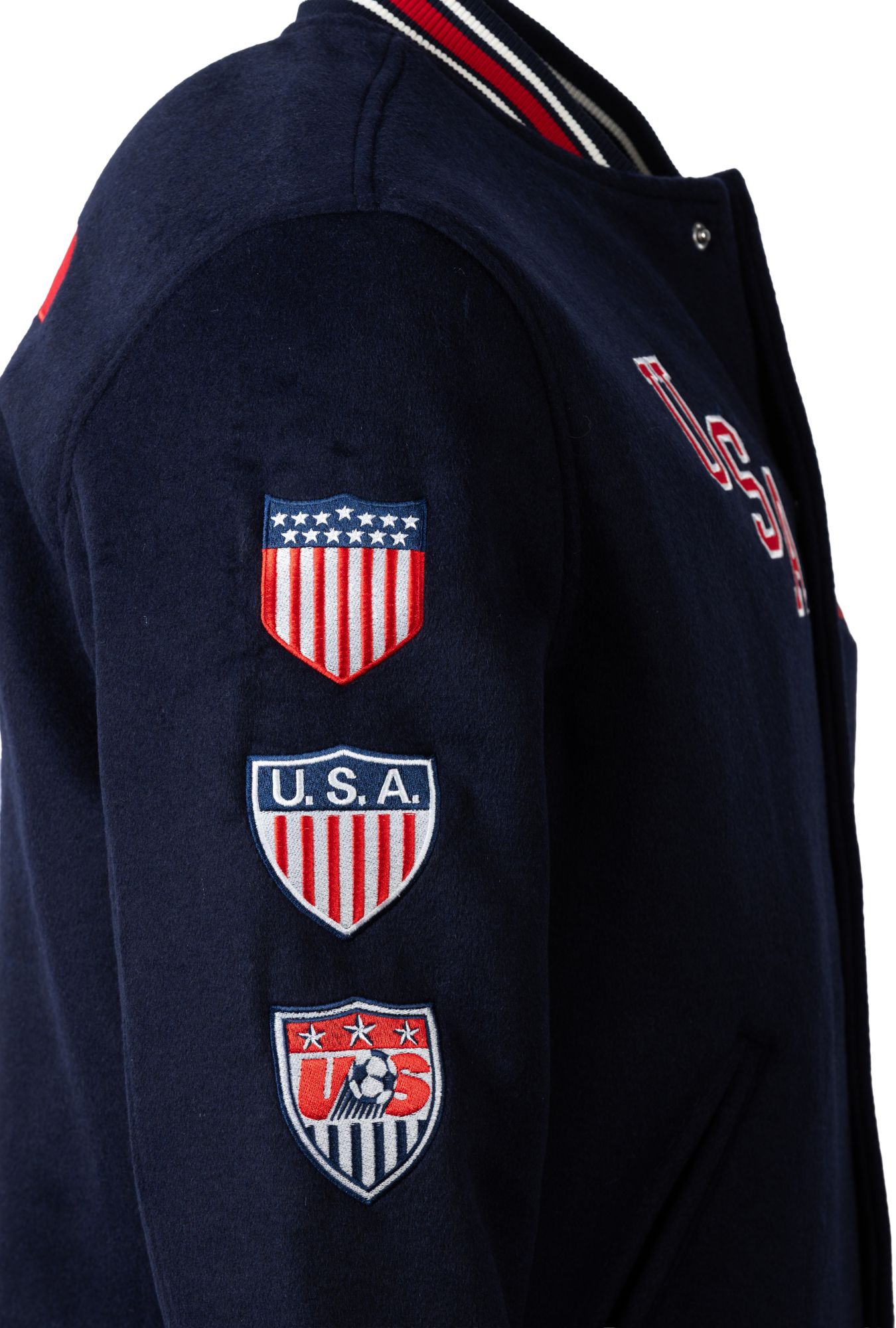 Sport Design Sweden Adult USMNT Navy World Cup 2026 Vintage Crest Varsity Jacket product image