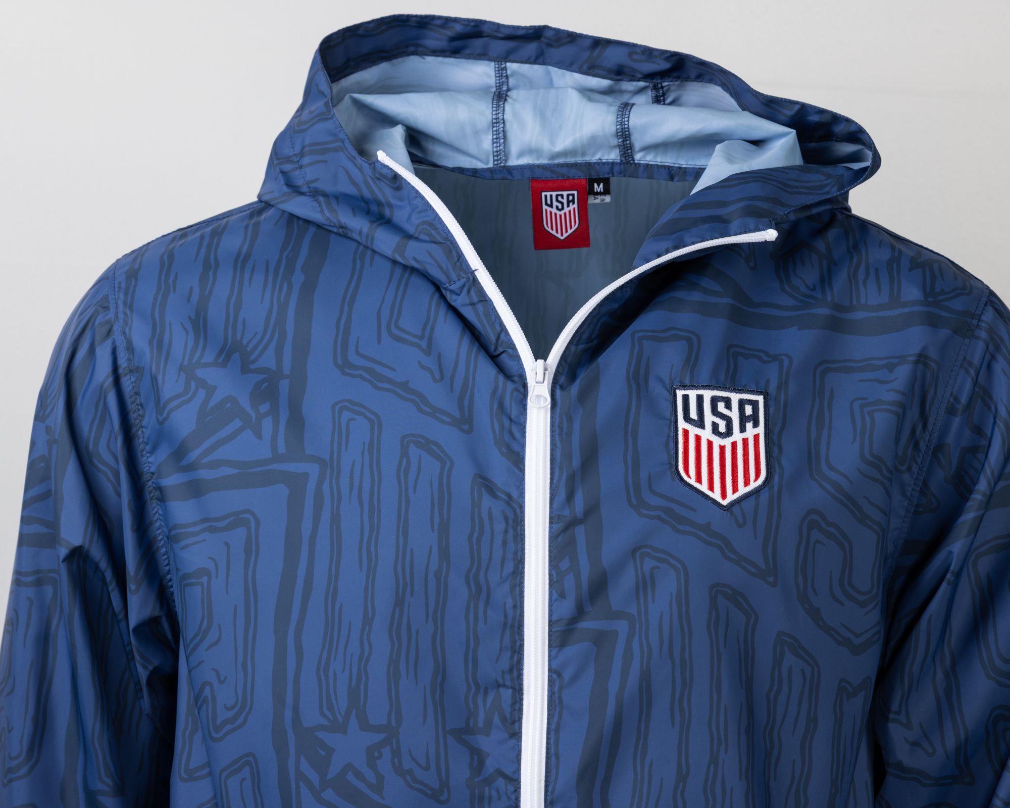 Sport Design Sweden Adult USMNT 2026 Navy Vintage Full-Zip Hoodie product image
