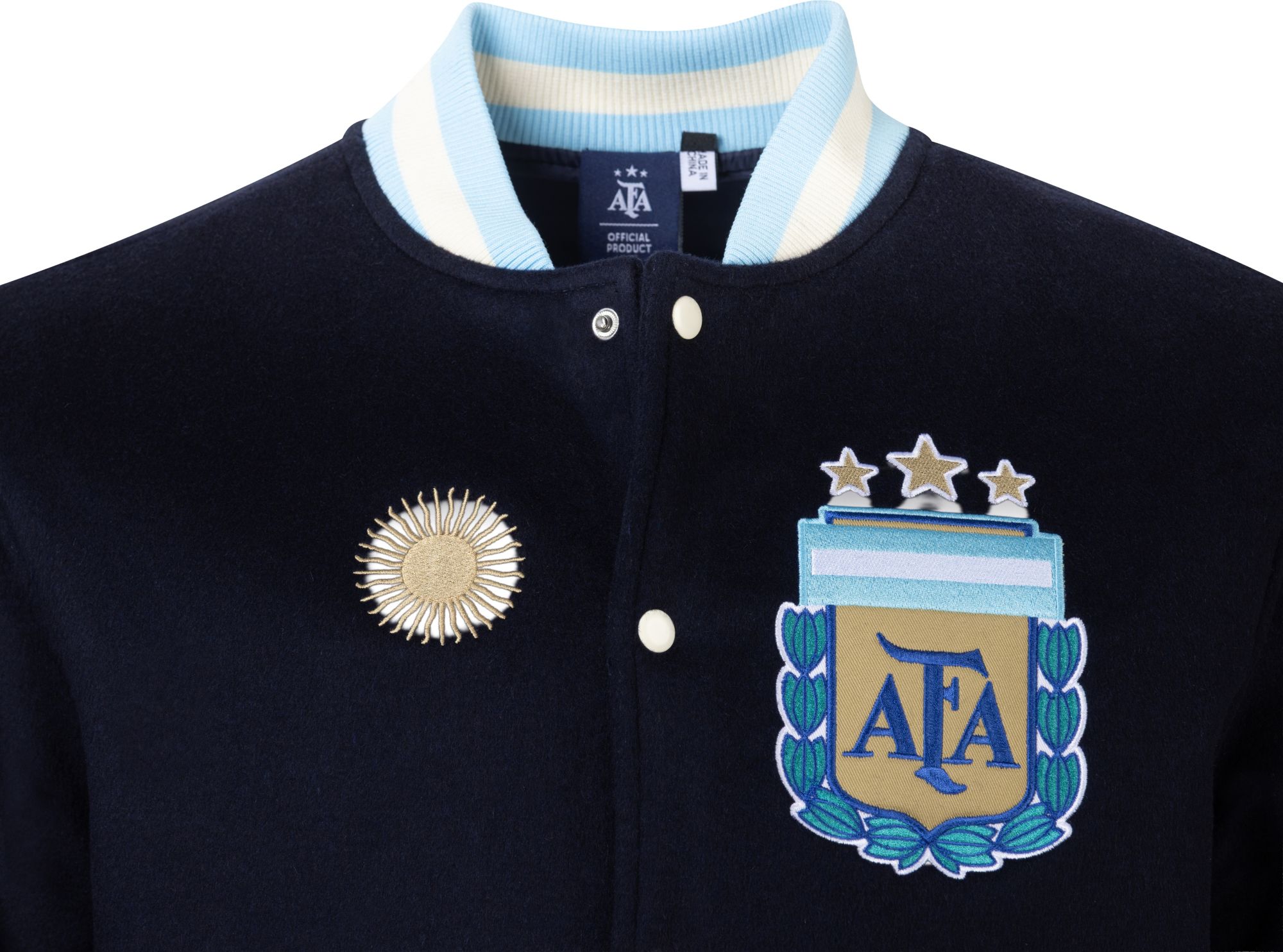 Sport Design Sweden Adult Argentina Navy World Cup 2026 Vintage Crest Varsity Jacket product image