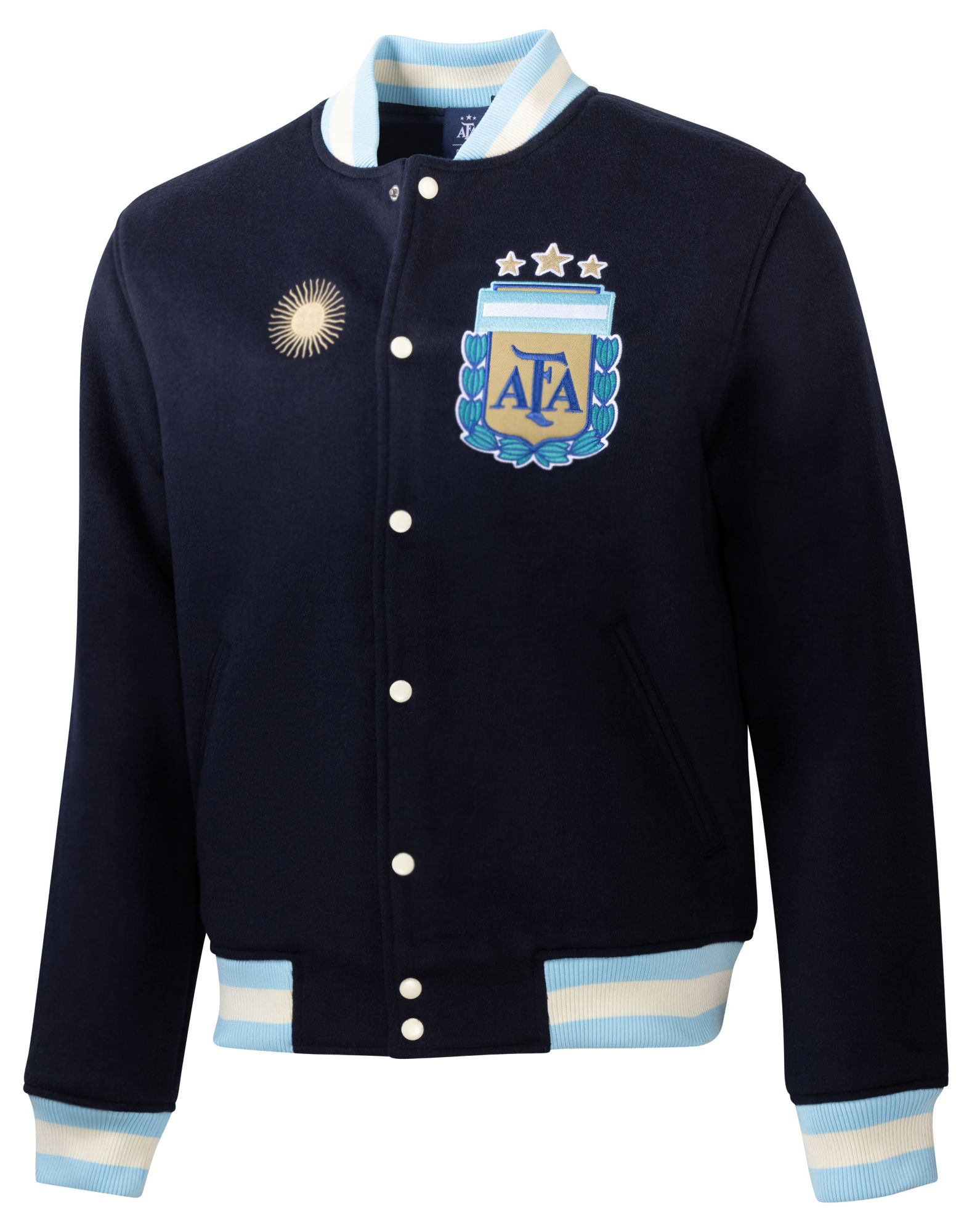 Sport Design Sweden Adult Argentina Navy World Cup 2026 Vintage Crest Varsity Jacket product image